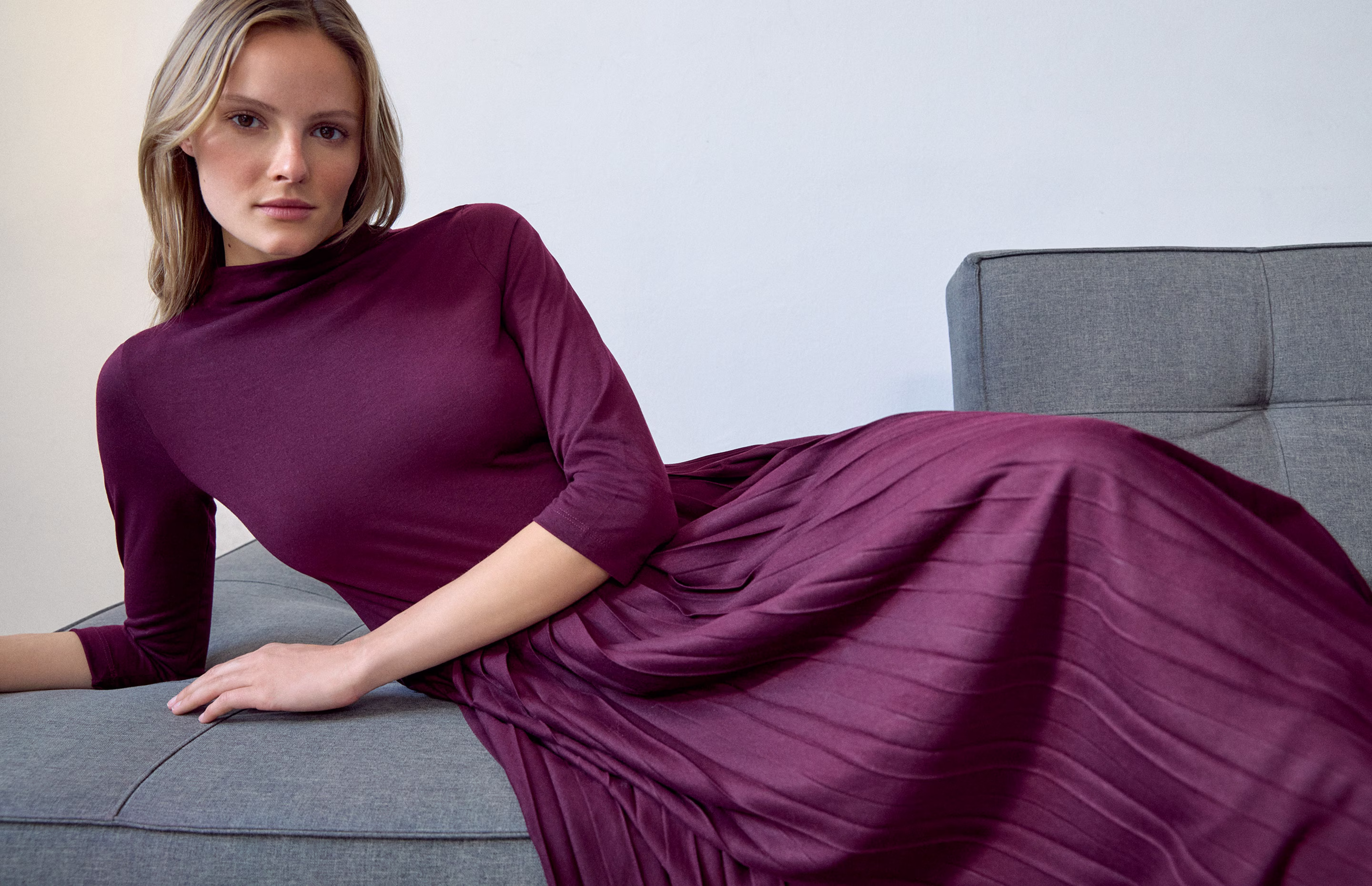 bordeaux Kleid