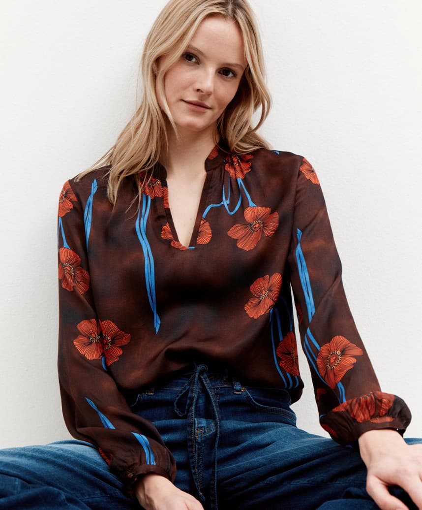 Printbluse