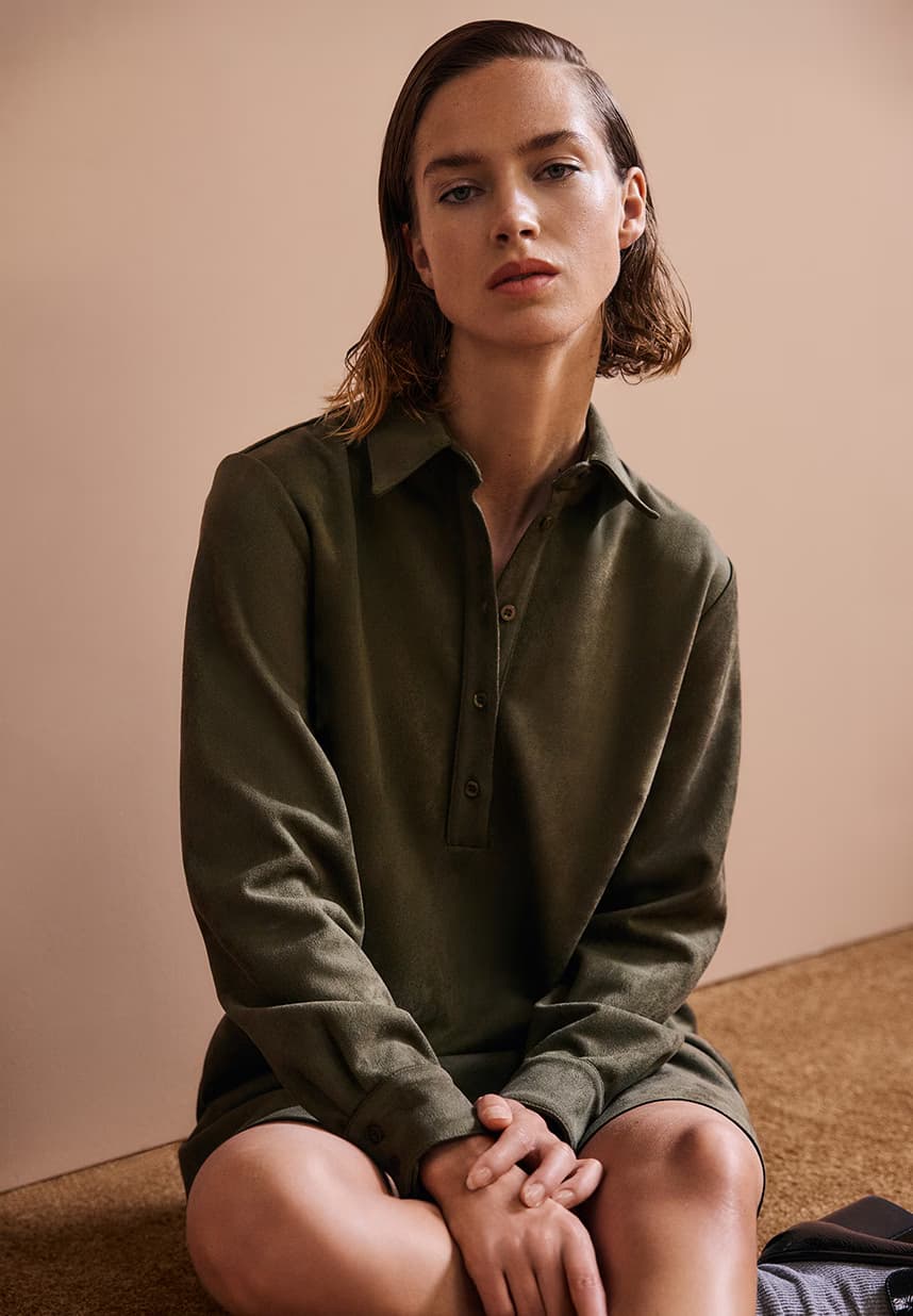Kleid in Khaki