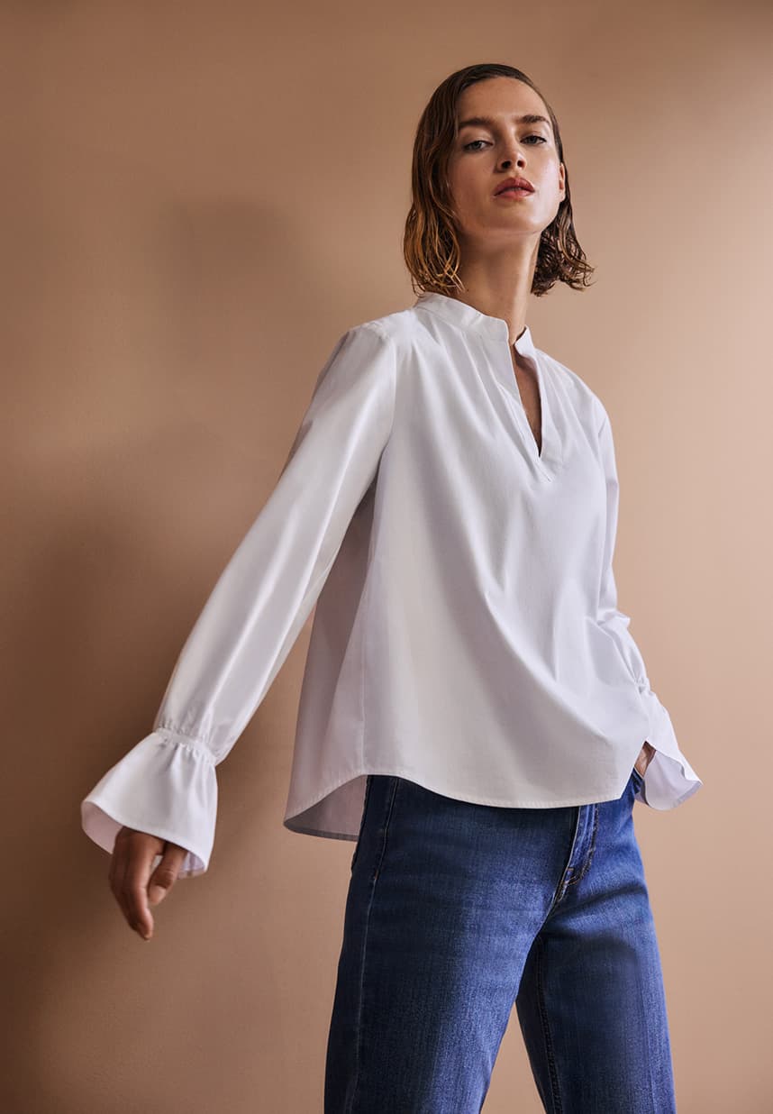 weiße Bluse