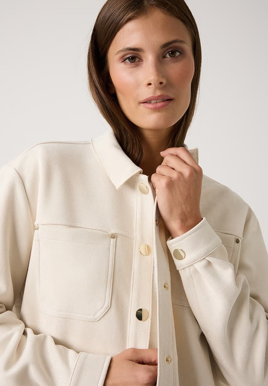 Bluse in beige