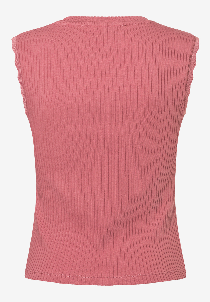 MORE & MORE geripptes Top in Rosa, ärmellos und mit Rundhalsausschnitt. Perfekt für angenehmen Tragekomfort. MORE & MORE geripptes Top in Rosa, ärmellos und mit Rundhalsausschnitt. Perfekt für angenehmen Tragekomfort.