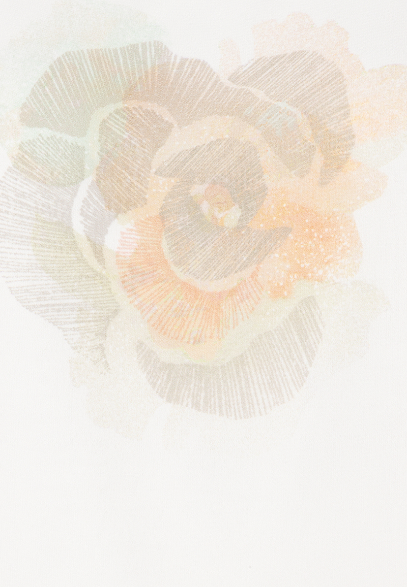 Abstraktes MORE & MORE Oberteil: florales Muster in sanften Farben, angenehmer Tragekomfort.