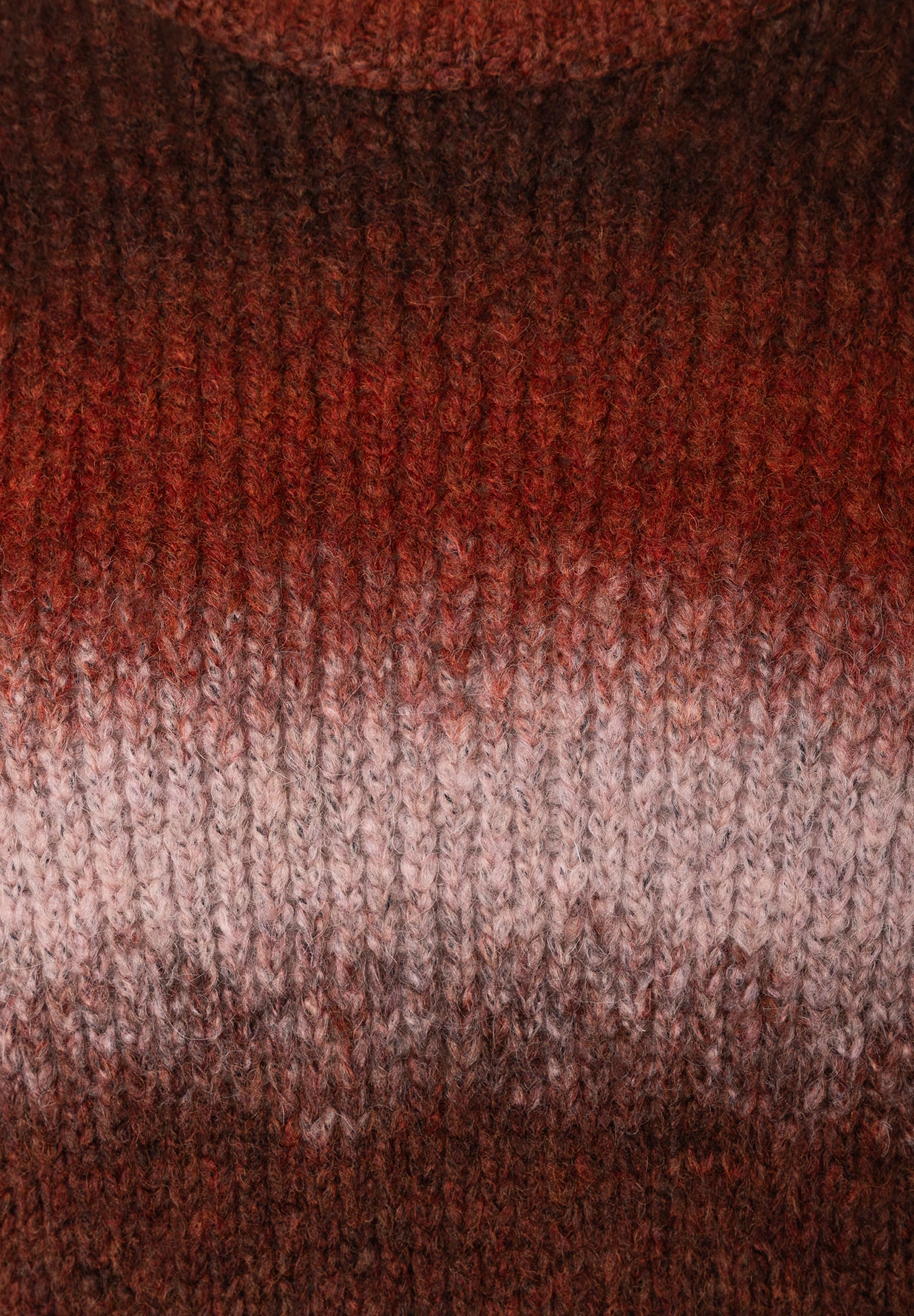MORE & MORE Pullover mit Ombré-Effekt in Brauntönen. Grob gestrickt, vertikale Linien mit Farbverlauf von Dunkelbraun zu Hellbraun. MORE & MORE Pullover mit Ombré-Effekt in Brauntönen. Grob gestrickt, vertikale Linien mit Farbverlauf von Dunkelbraun zu Hellbraun.