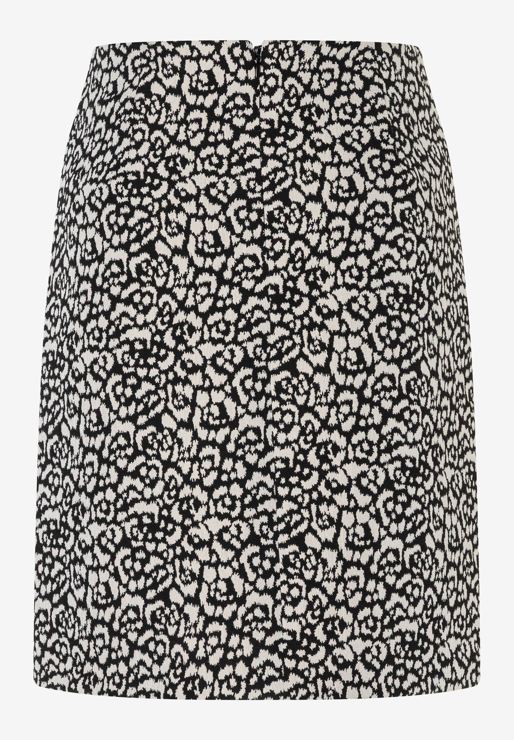 MORE & MORE Jacquard-Rock mit Schwarz-Weiß-Muster, Reißverschluss hinten, elastischer Bund, angenehmer Tragekomfort. MORE & MORE Jacquard-Rock mit Schwarz-Weiß-Muster, Reißverschluss hinten, elastischer Bund, angenehmer Tragekomfort.