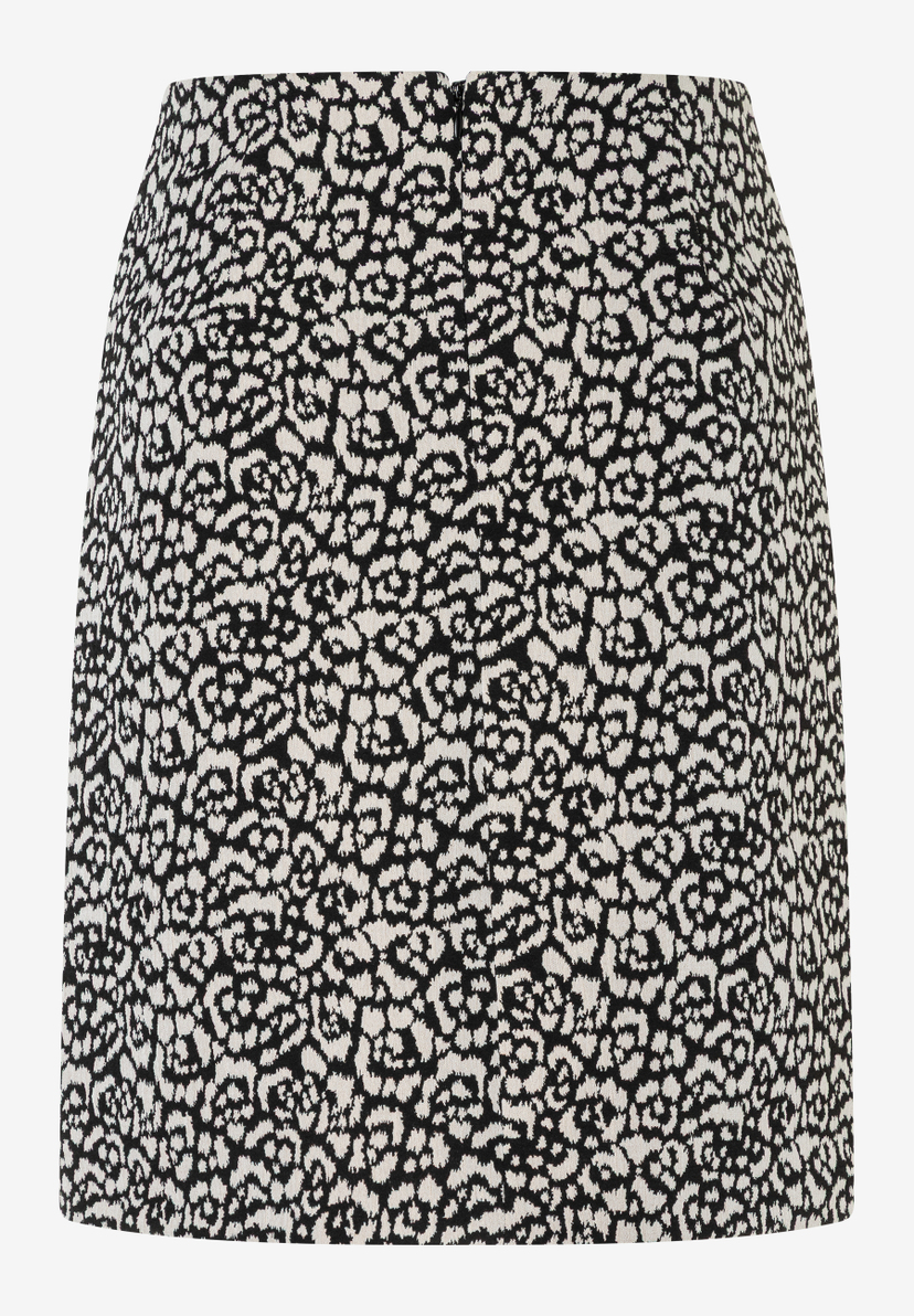 MORE & MORE Jacquard-Rock mit Schwarz-Weiß-Muster, Reißverschluss hinten, elastischer Bund, angenehmer Tragekomfort. MORE & MORE Jacquard-Rock mit Schwarz-Weiß-Muster, Reißverschluss hinten, elastischer Bund, angenehmer Tragekomfort.