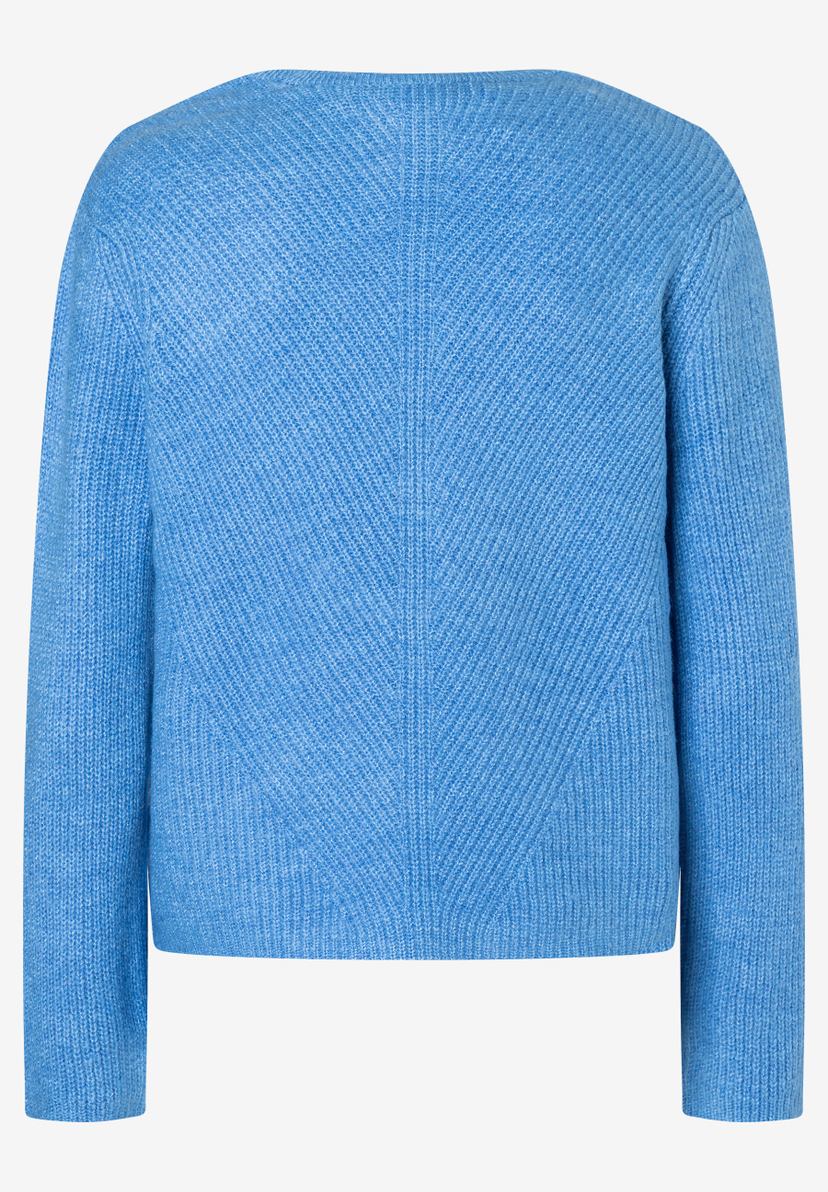 Hellblauer Rippstrick-Pullover von MORE & MORE mit angenehmem Tragekomfort und weichem Griff. Hellblauer Rippstrick-Pullover von MORE & MORE mit angenehmem Tragekomfort und weichem Griff.
