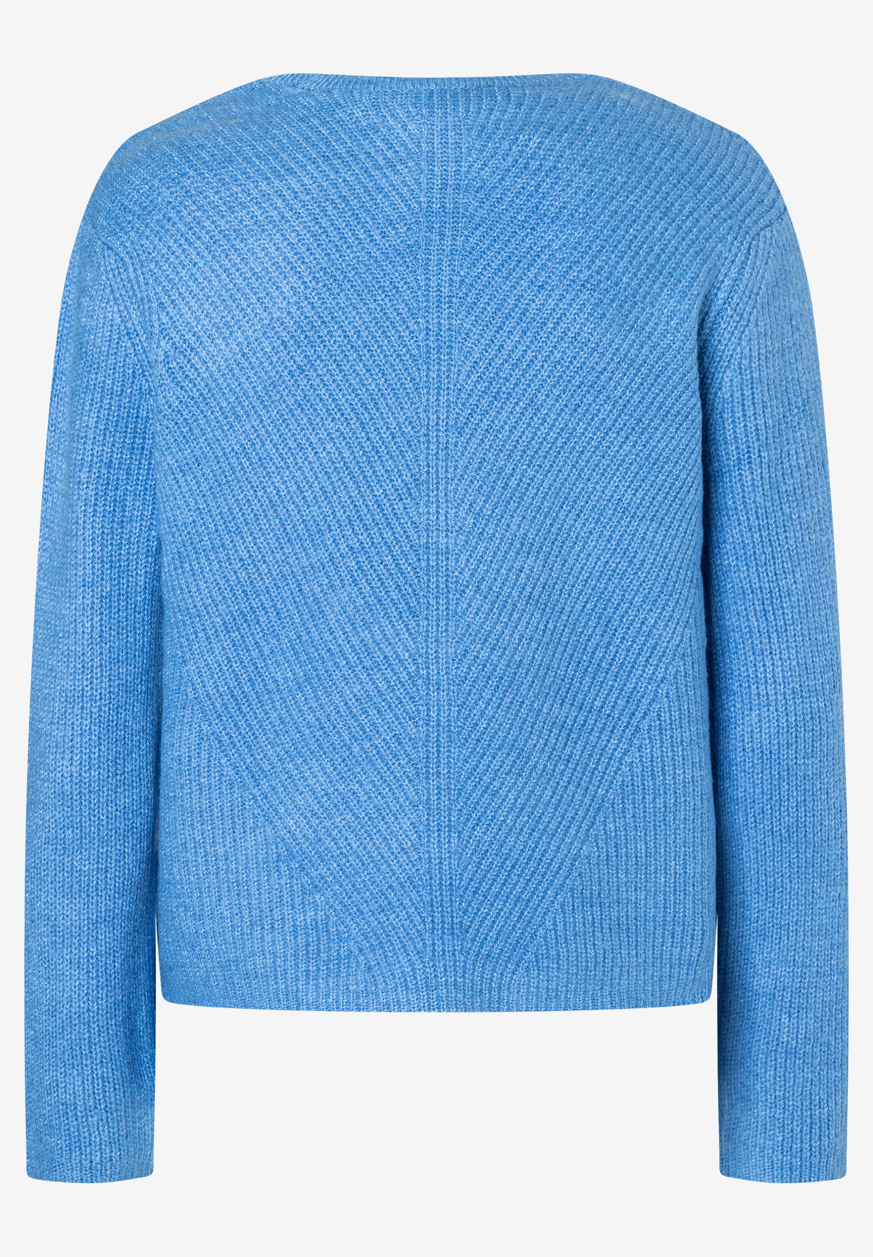 Hellblauer Rippstrick-Pullover von MORE & MORE mit angenehmem Tragekomfort und weichem Griff. Hellblauer Rippstrick-Pullover von MORE & MORE mit angenehmem Tragekomfort und weichem Griff.