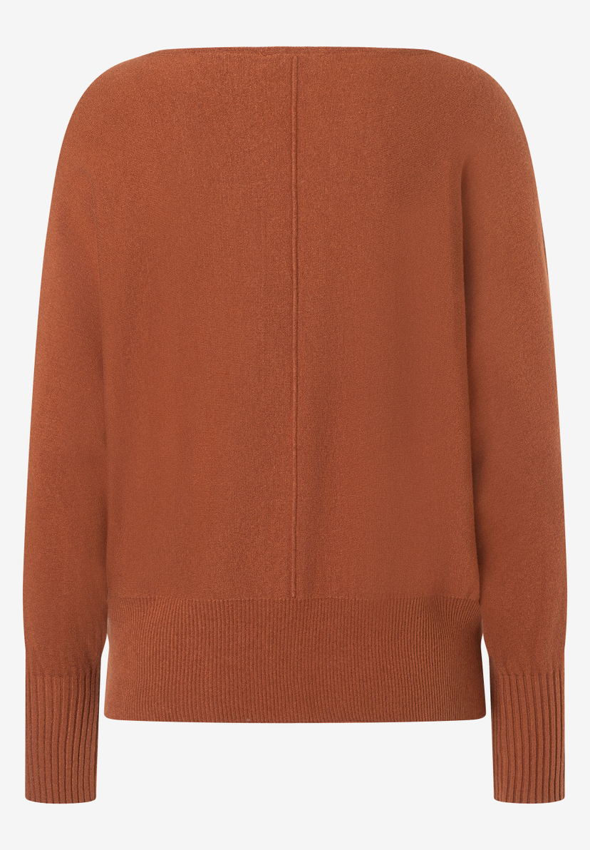 MORE & MORE Feinstrick-Pullover in Rostbraun, elastisch & hautfreundlich. Mit U-Boot-Ausschnitt, Rückennaht, Rippbündchen. MORE & MORE Feinstrick-Pullover in Rostbraun, elastisch & hautfreundlich. Mit U-Boot-Ausschnitt, Rückennaht, Rippbündchen.