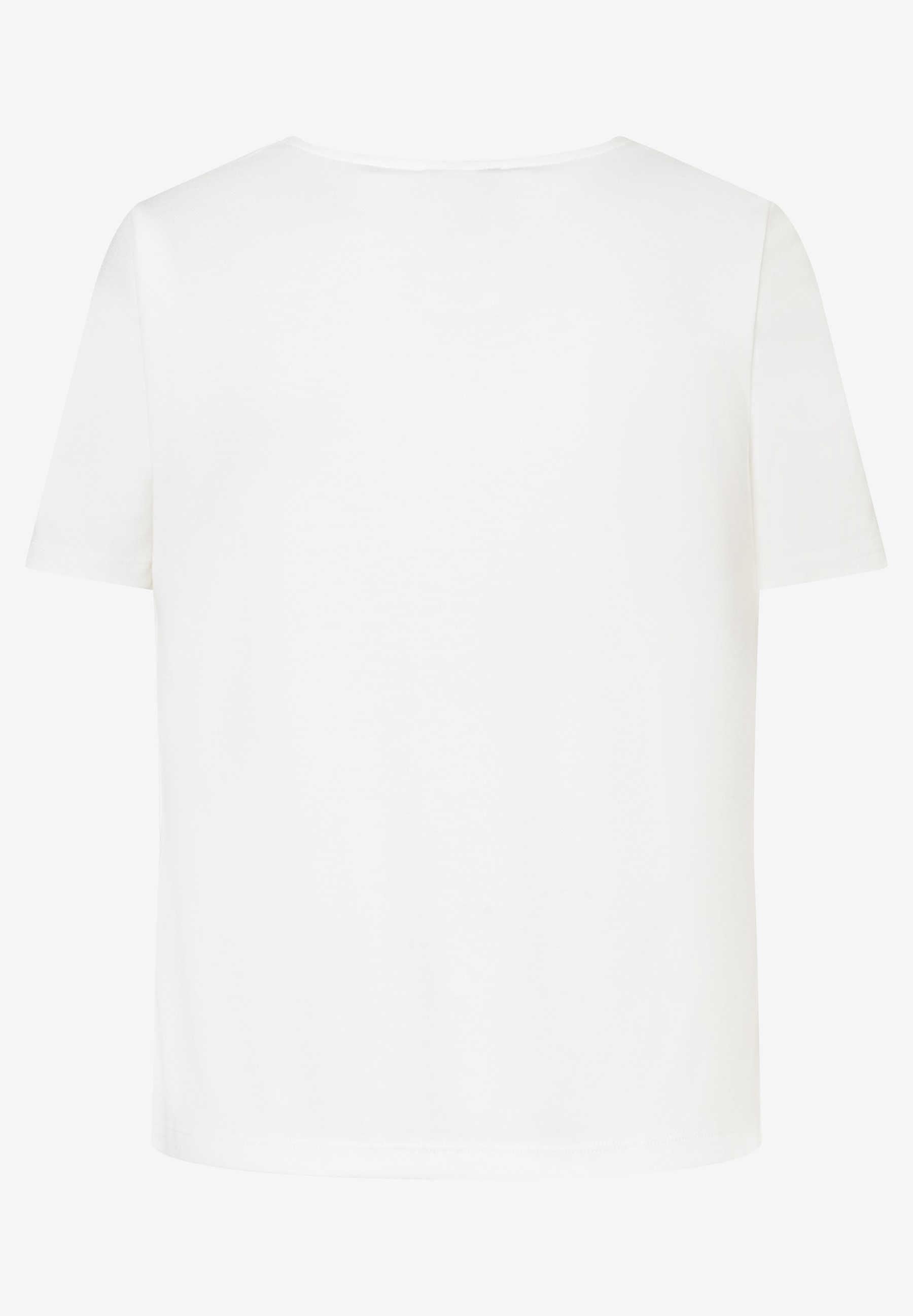 Ein weißes MORE & MORE T-Shirt mit kurzen Ärmeln aus Jersey mit weichem Griff und angenehmem Tragekomfort. Ein weißes MORE & MORE T-Shirt mit kurzen Ärmeln aus Jersey mit weichem Griff und angenehmem Tragekomfort.