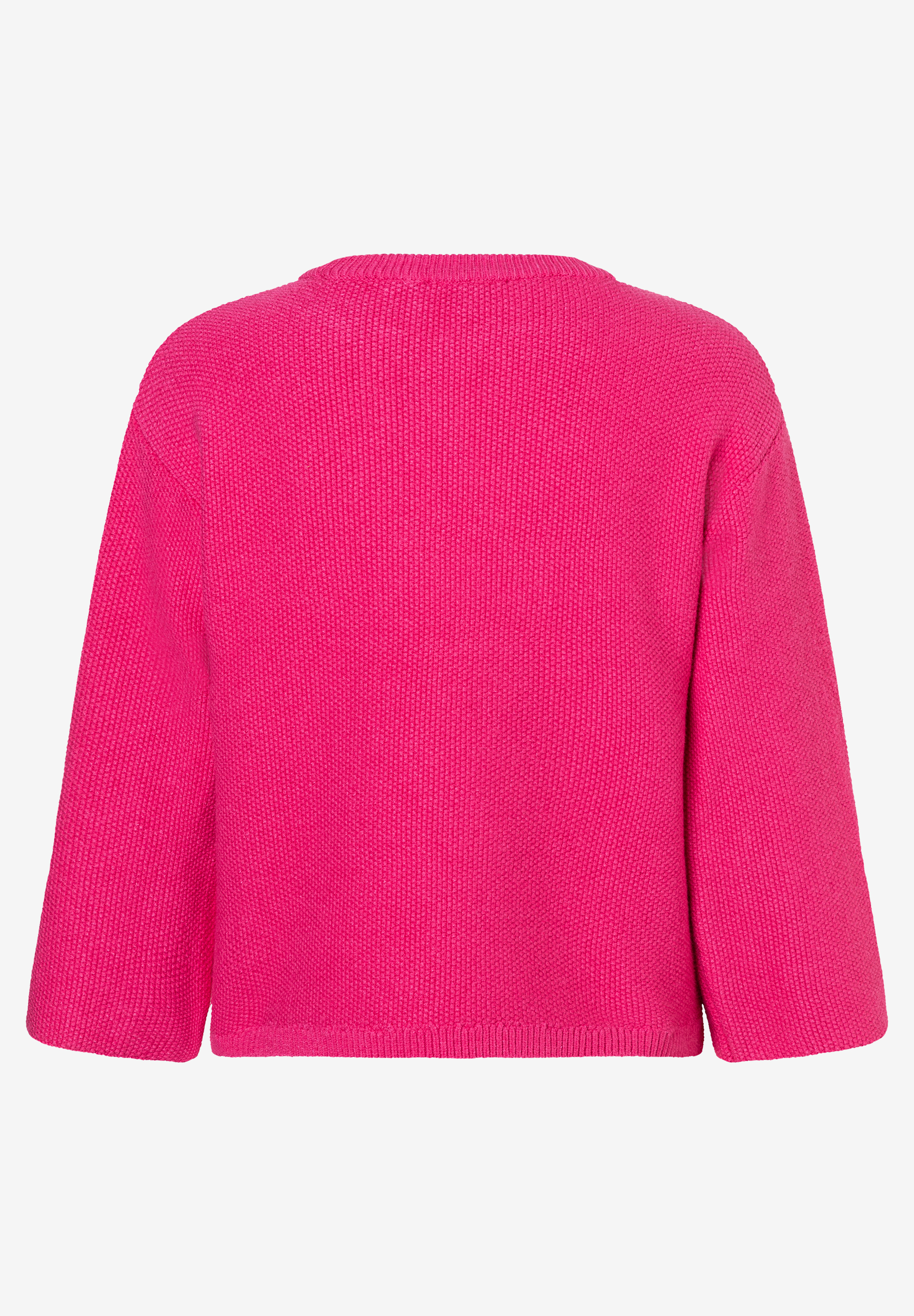Ein pinkfarbener Strukturstrick-Pullover von MORE & MORE. Das Oberteil hat einen angenehmen, elastischen Tragekomfort. Ein pinkfarbener Strukturstrick-Pullover von MORE & MORE. Das Oberteil hat einen angenehmen, elastischen Tragekomfort.