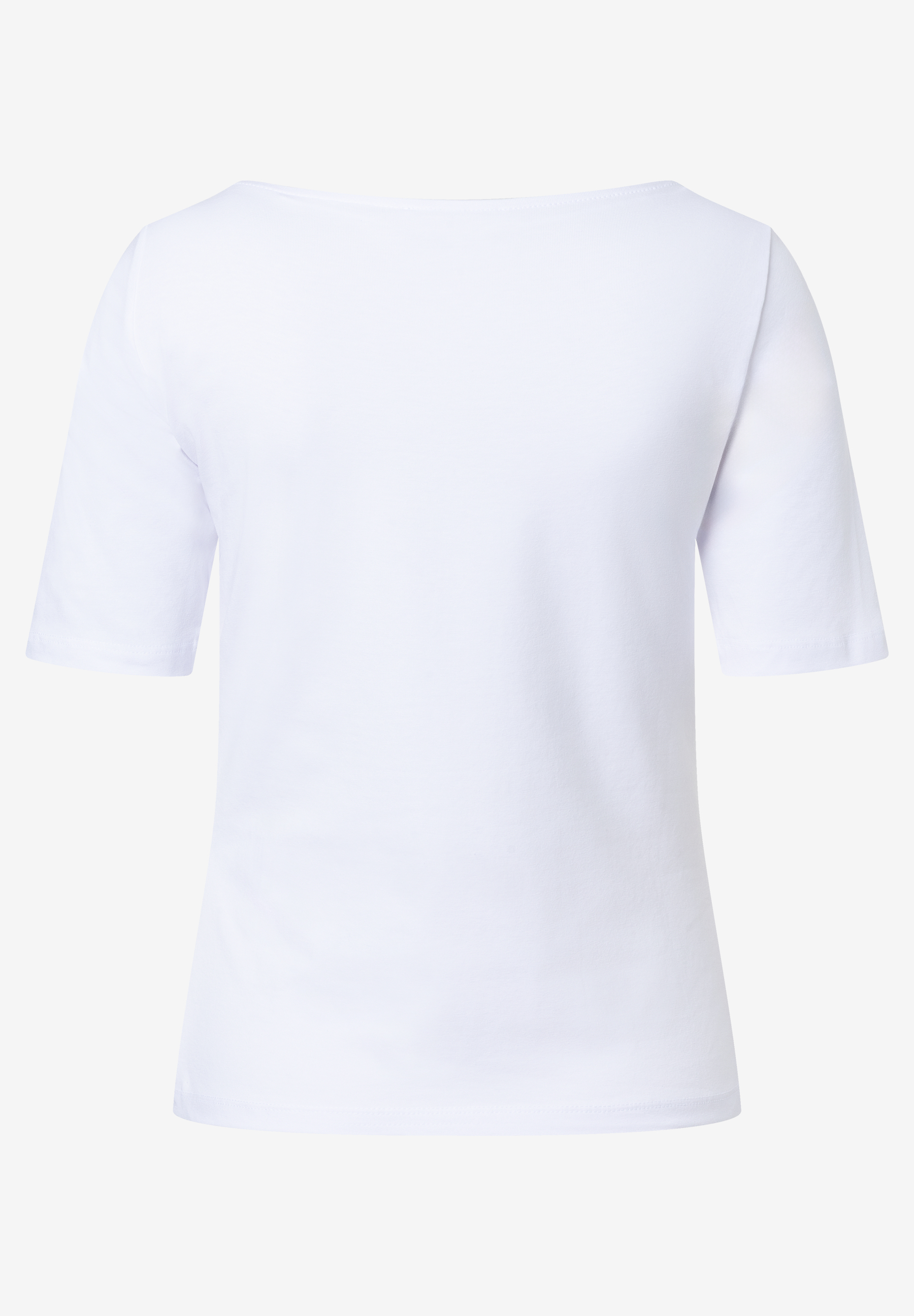 Ein weißes MORE & MORE Jersey-Top mit kurzen Ärmeln. Ein weißes MORE & MORE Jersey-Top mit kurzen Ärmeln.