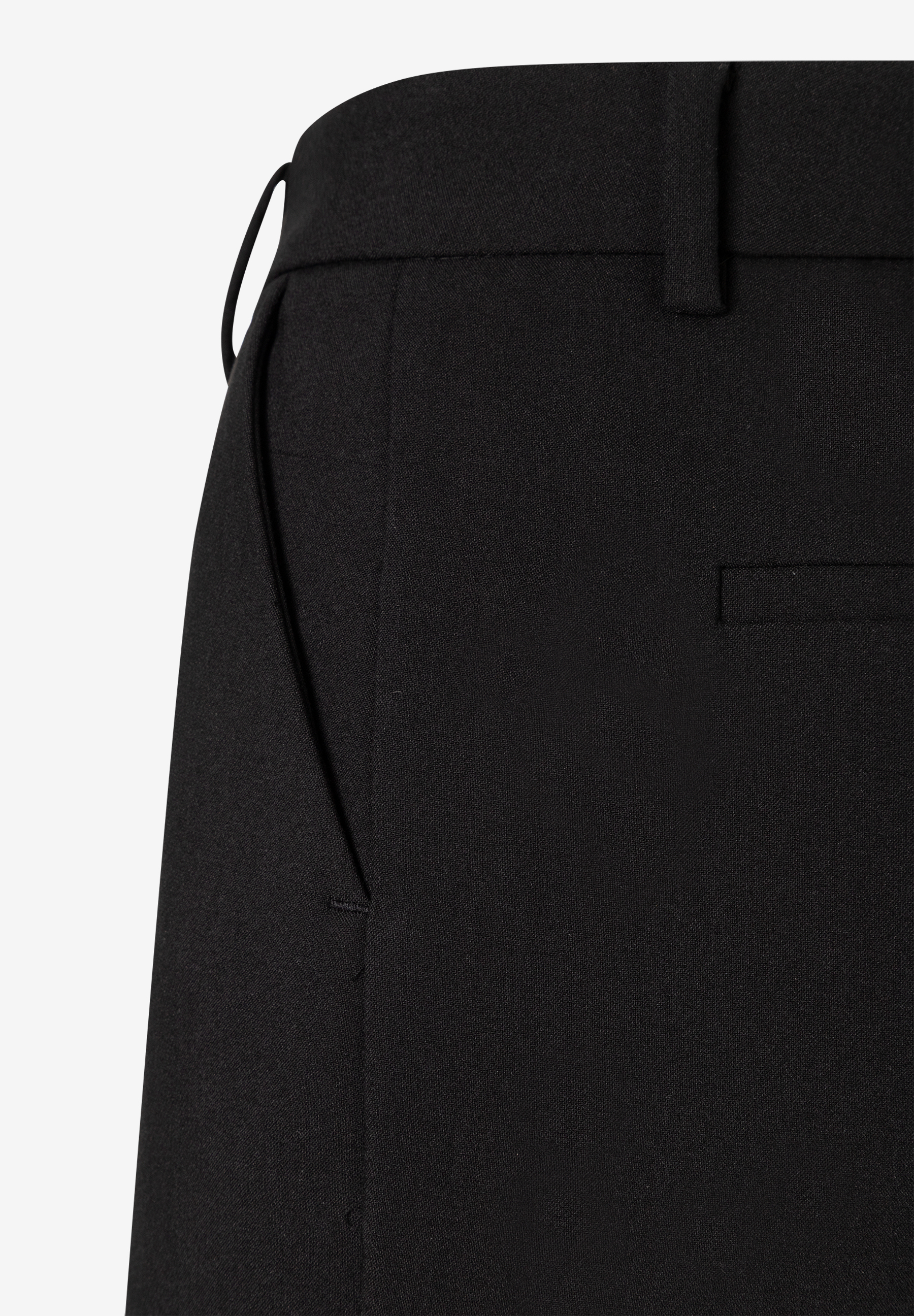 MORE & MORE schwarze Jeanshose mit seitlicher Tasche und Gürtelschlaufe