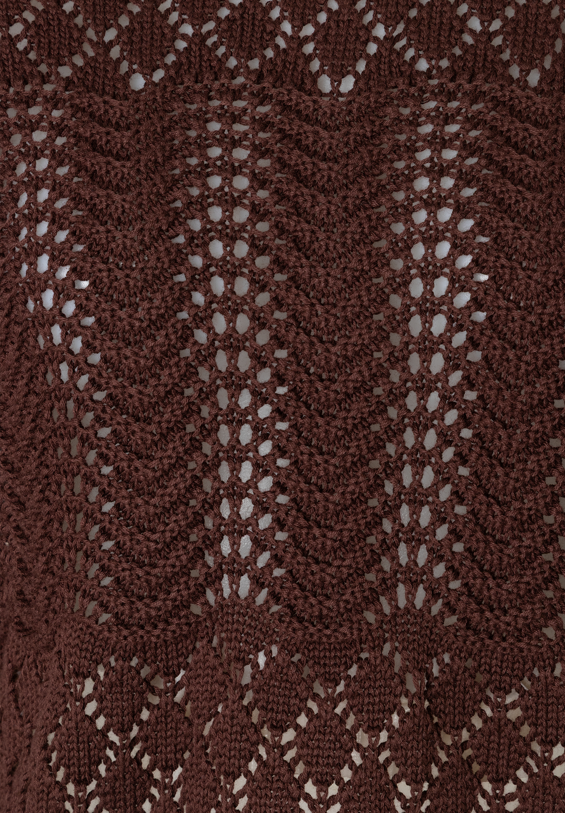 MORE & MORE Lochstrick-Pullover in Dunkelbraun, mit zart transparentem, elastischem Muster für hohen Tragekomfort. MORE & MORE Lochstrick-Pullover in Dunkelbraun, mit zart transparentem, elastischem Muster für hohen Tragekomfort.