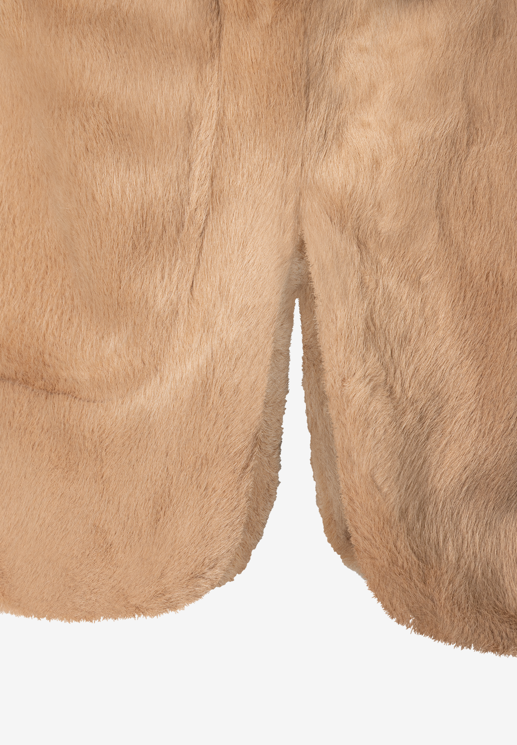 Nahaufnahme eines MORE & MORE Oberteils mit wärmender Kunstfell-Materialkonstruktion. Nahaufnahme eines MORE & MORE Oberteils mit wärmender Kunstfell-Materialkonstruktion.