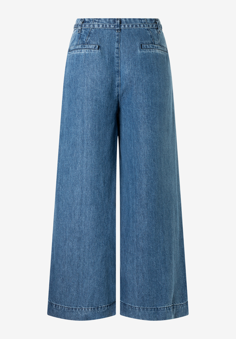 MORE & MORE Denim Jeans im Wide Leg Fit. Die blaue Culotte ist aus angenehm weichem und hautfreundlichem Denim gefertigt. MORE & MORE Denim Jeans im Wide Leg Fit. Die blaue Culotte ist aus angenehm weichem und hautfreundlichem Denim gefertigt.