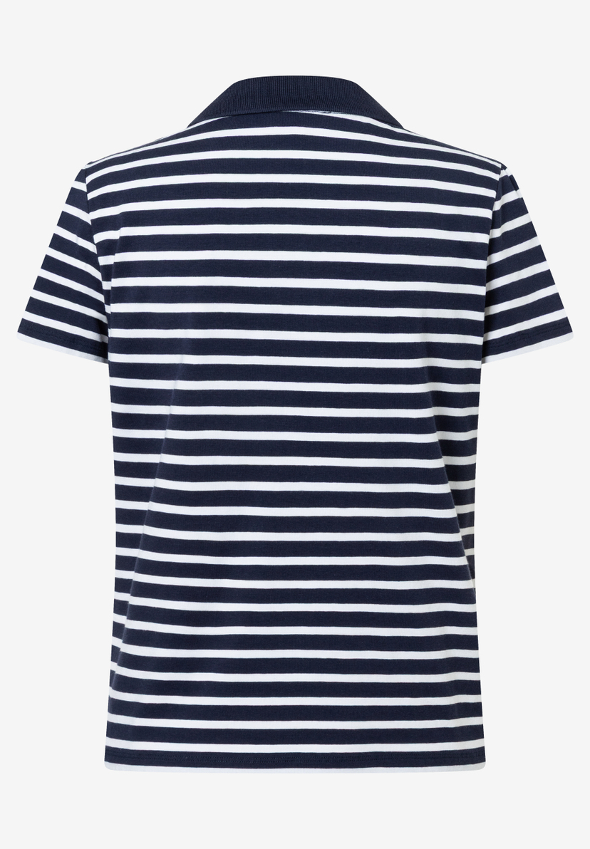 Ein blau-weiß gestreiftes Jersey-Oberteil von MORE & MORE. Angenehmer Tragekomfort durch hautfreundliches und elastisches Material. Ein blau-weiß gestreiftes Jersey-Oberteil von MORE & MORE. Angenehmer Tragekomfort durch hautfreundliches und elastisches Material.