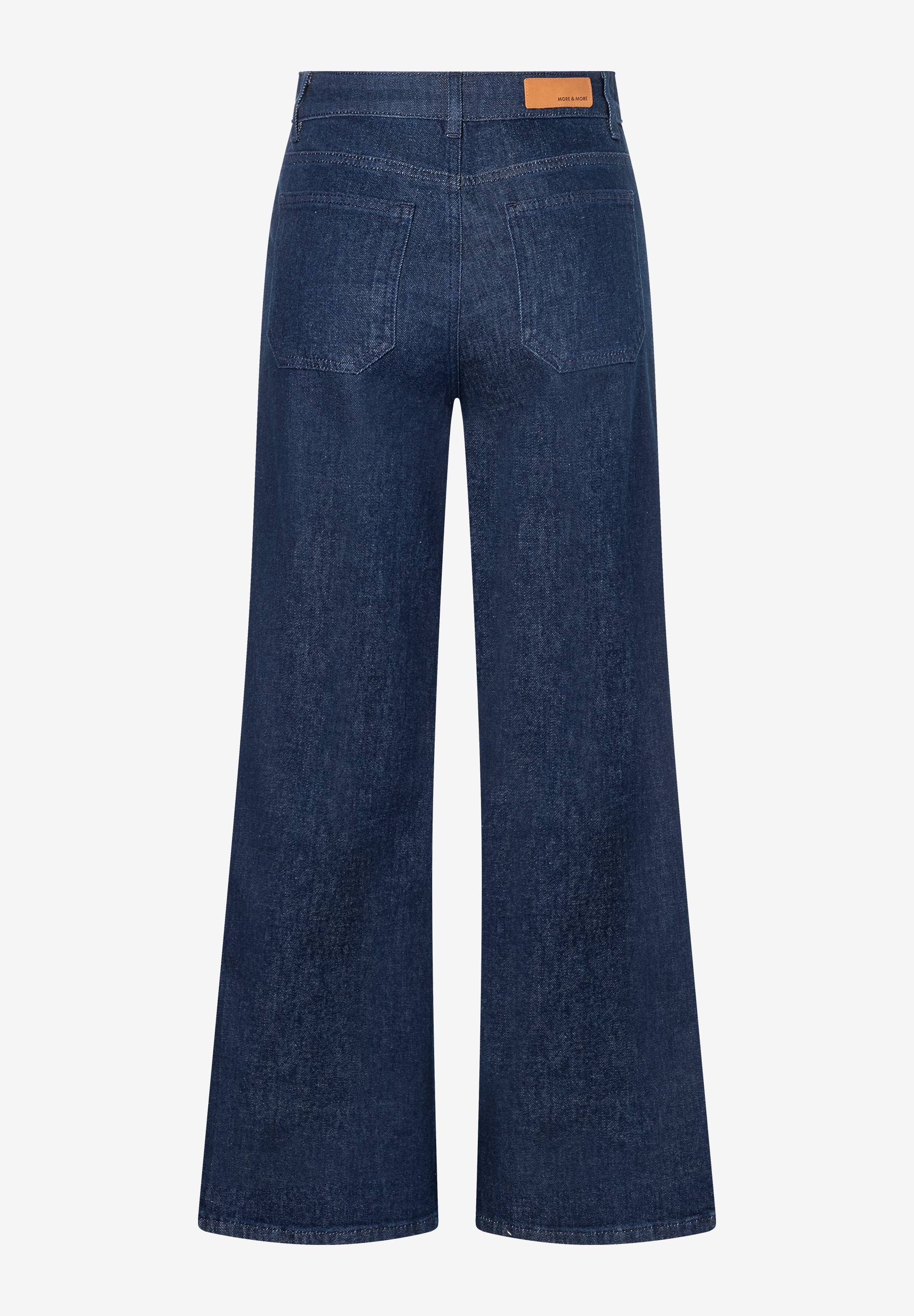 Die dunkelblaue MORE & MORE Jeans hat ein gerades Bein und Gesäßtaschen. Die dunkelblaue MORE & MORE Jeans hat ein gerades Bein und Gesäßtaschen.
