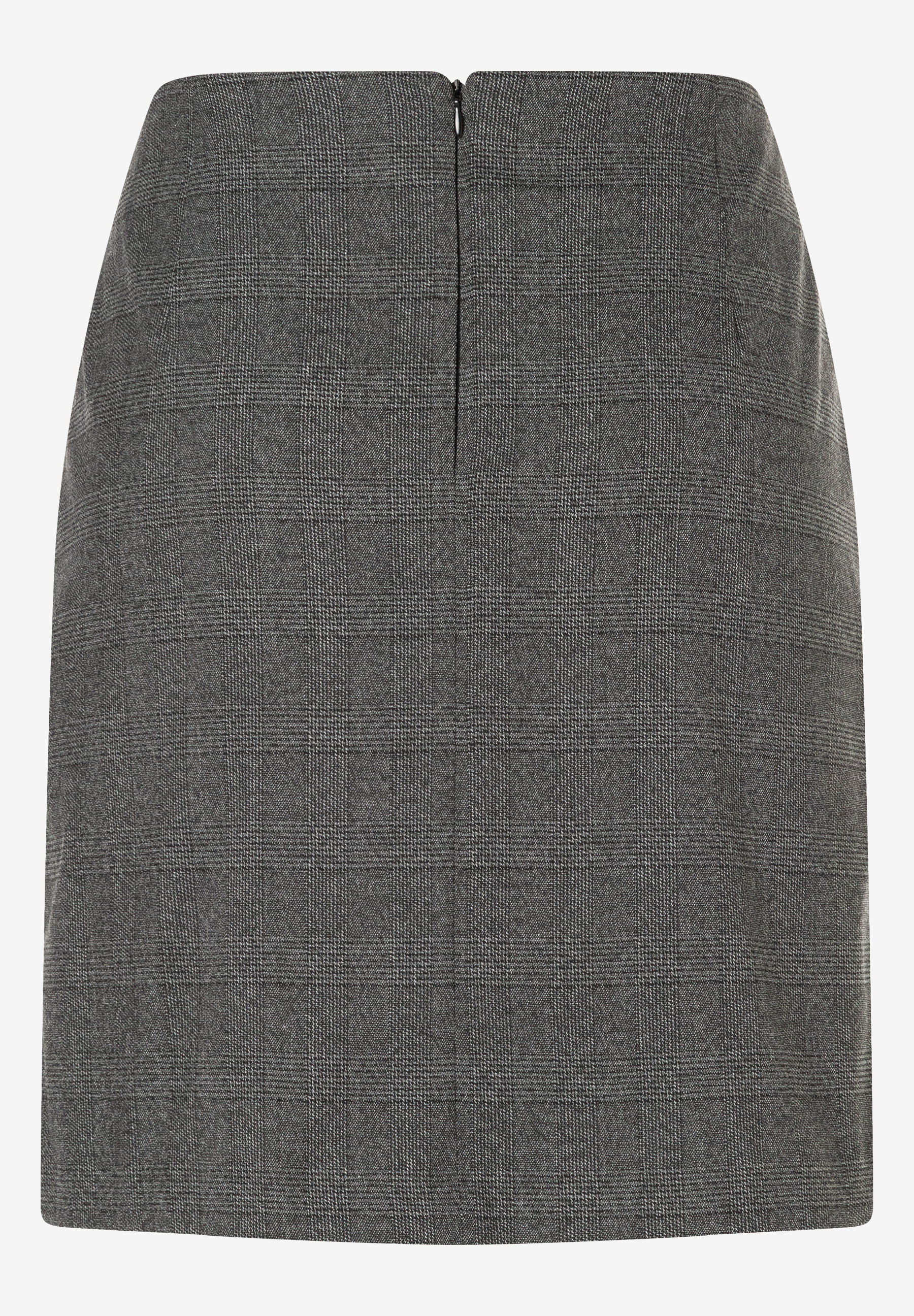 Ein grauer Rock von MORE & MORE mit einem Karomuster und Webware. Ein grauer Rock von MORE & MORE mit einem Karomuster und Webware.