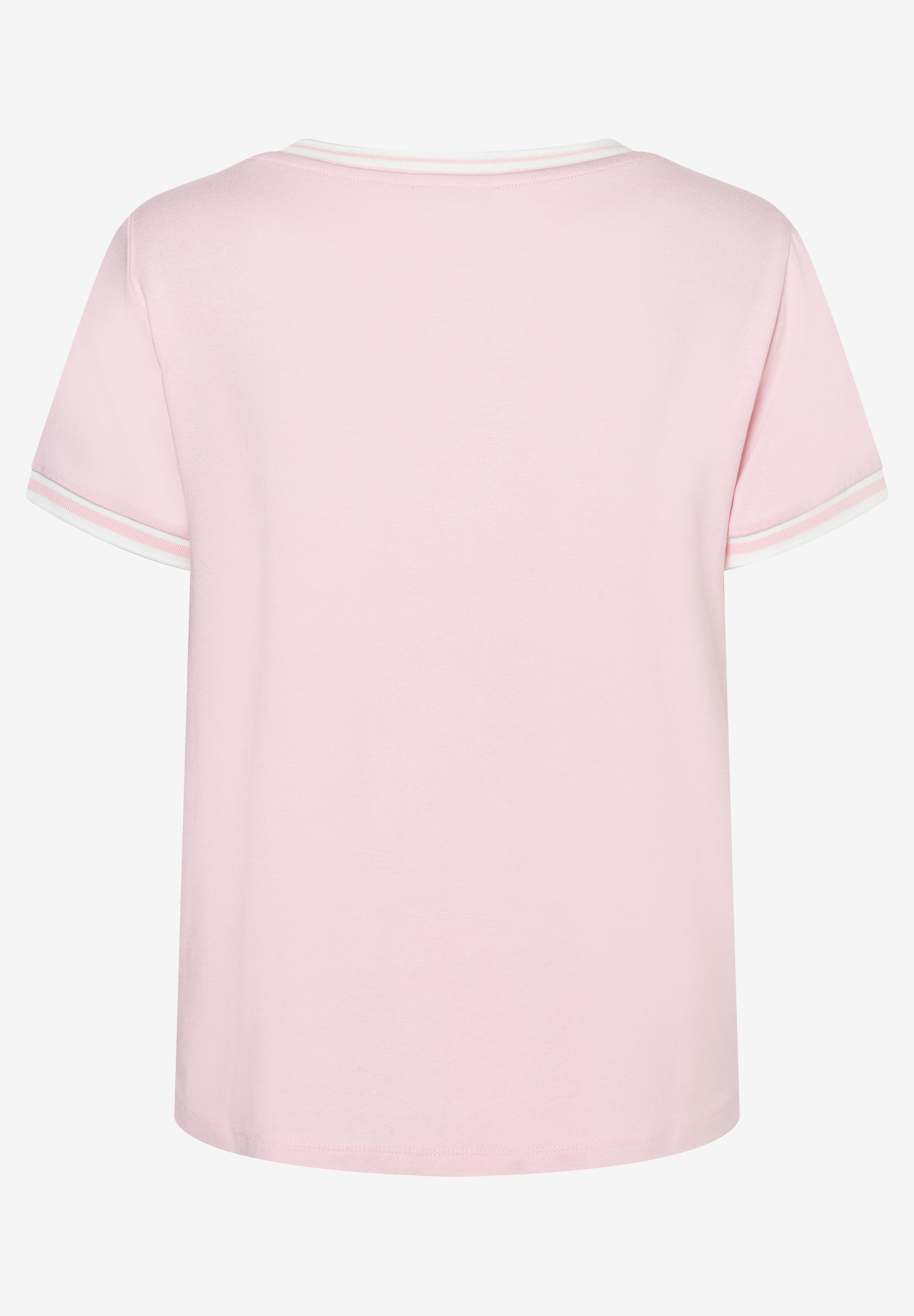 Ein MORE & MORE Oberteil in Rosa mit weißen Bündchen am Ärmel und Kragen. Ein MORE & MORE Oberteil in Rosa mit weißen Bündchen am Ärmel und Kragen.