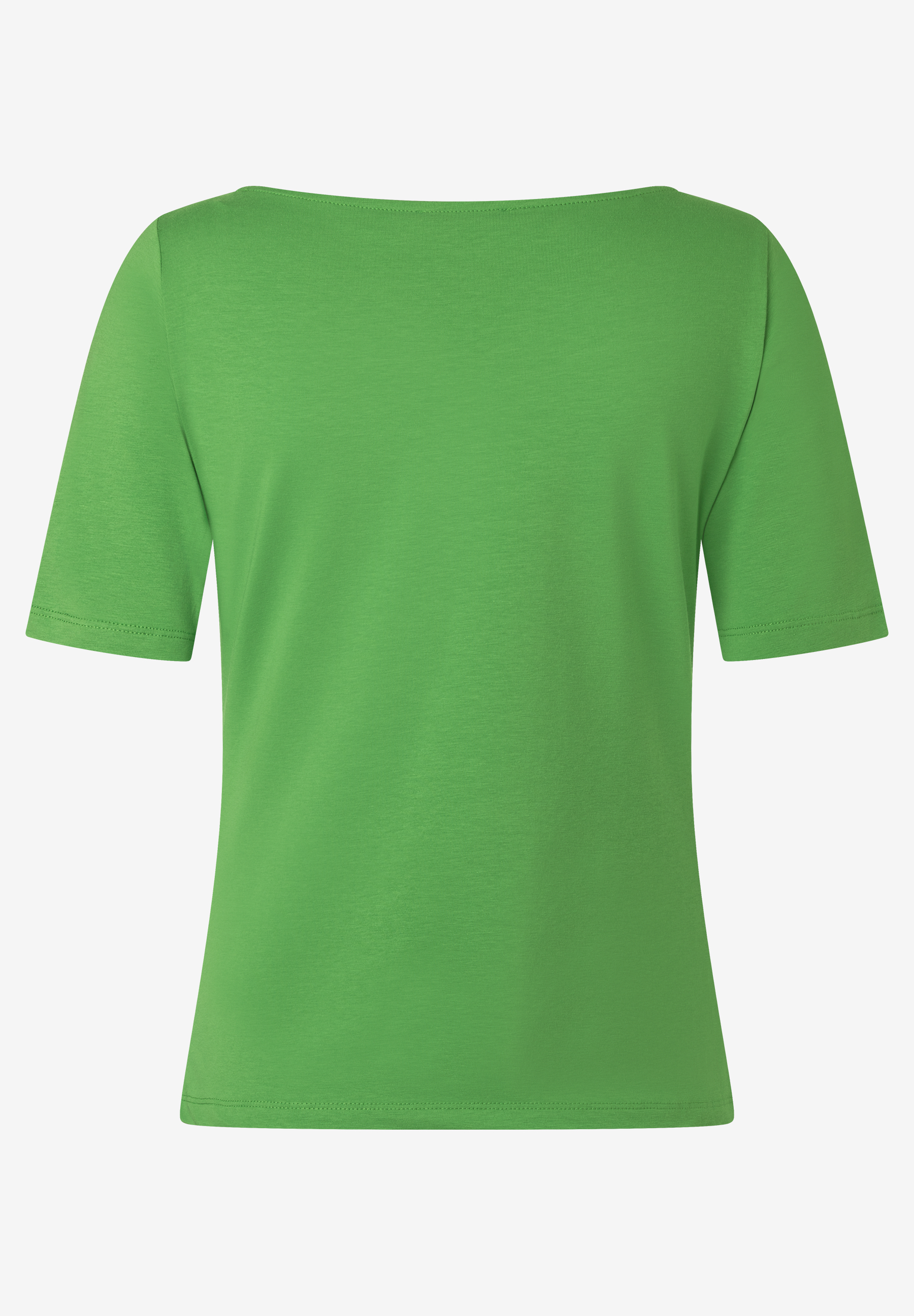 Ein grünes MORE & MORE T-Shirt mit kurzen Ärmeln und einem geraden Ausschnitt. Ein grünes MORE & MORE T-Shirt mit kurzen Ärmeln und einem geraden Ausschnitt.