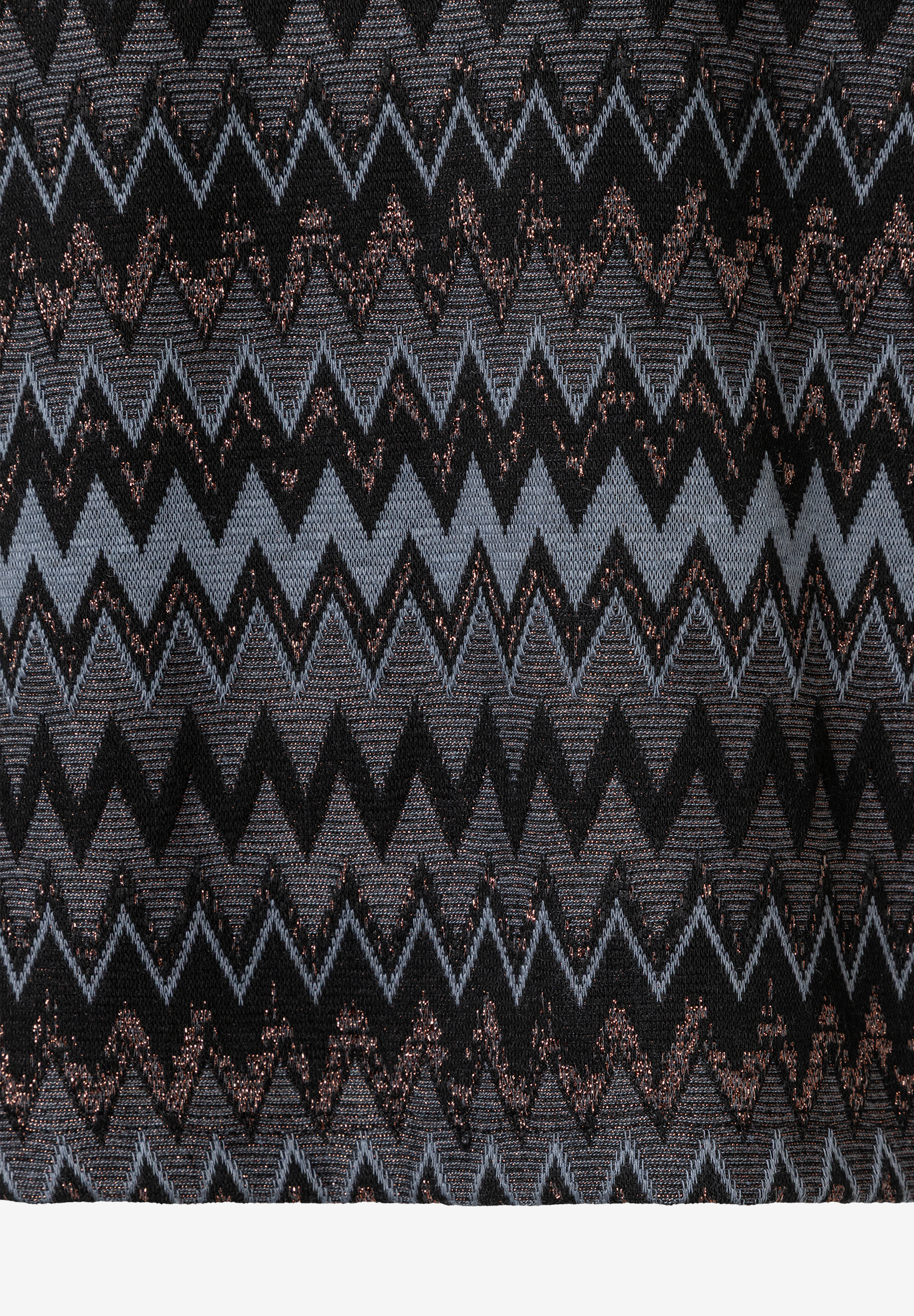 Detailansicht eines Zickzack-Musters von MORE & MORE. Jersey mit angenehmen Tragekomfort und Elastizität. Detailansicht eines Zickzack-Musters von MORE & MORE. Jersey mit angenehmen Tragekomfort und Elastizität.