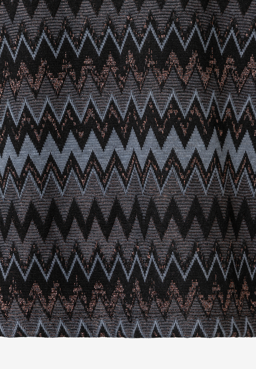 Detailansicht eines Zickzack-Musters von MORE & MORE. Jersey mit angenehmen Tragekomfort und Elastizität. Detailansicht eines Zickzack-Musters von MORE & MORE. Jersey mit angenehmen Tragekomfort und Elastizität.