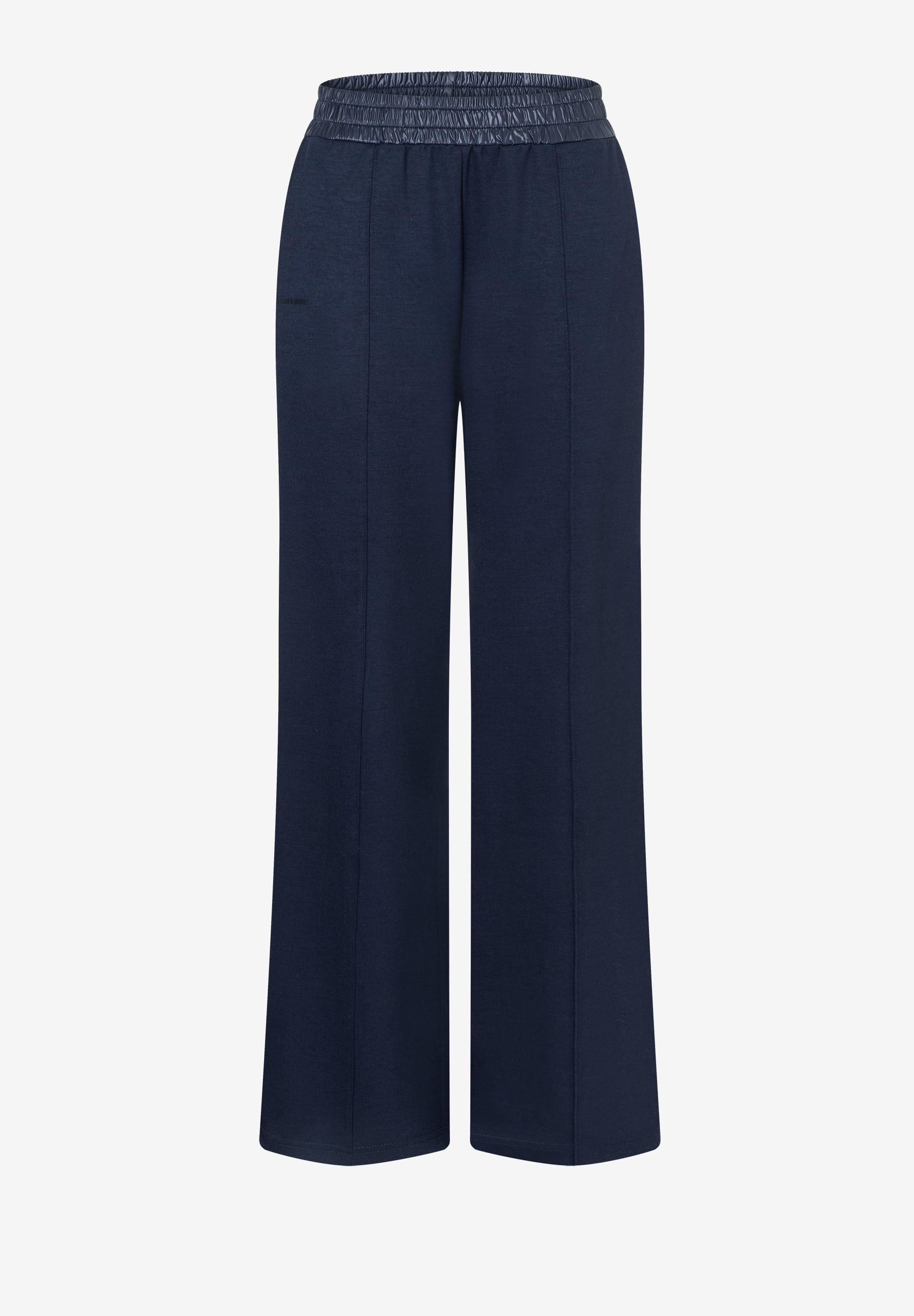 Eine dunkelblaue Hose von MORE & MORE, mit hochgezogener Taille und geradem Bein.