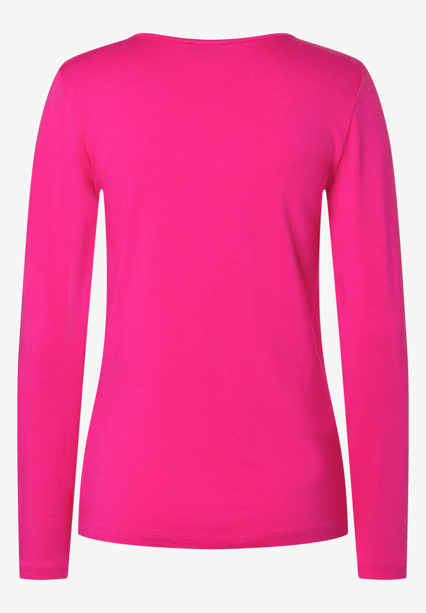Ein pinkfarbenes, langärmeliges MORE & MORE Jersey-Oberteil mit angenehmem Tragekomfort. Ein pinkfarbenes, langärmeliges MORE & MORE Jersey-Oberteil mit angenehmem Tragekomfort.