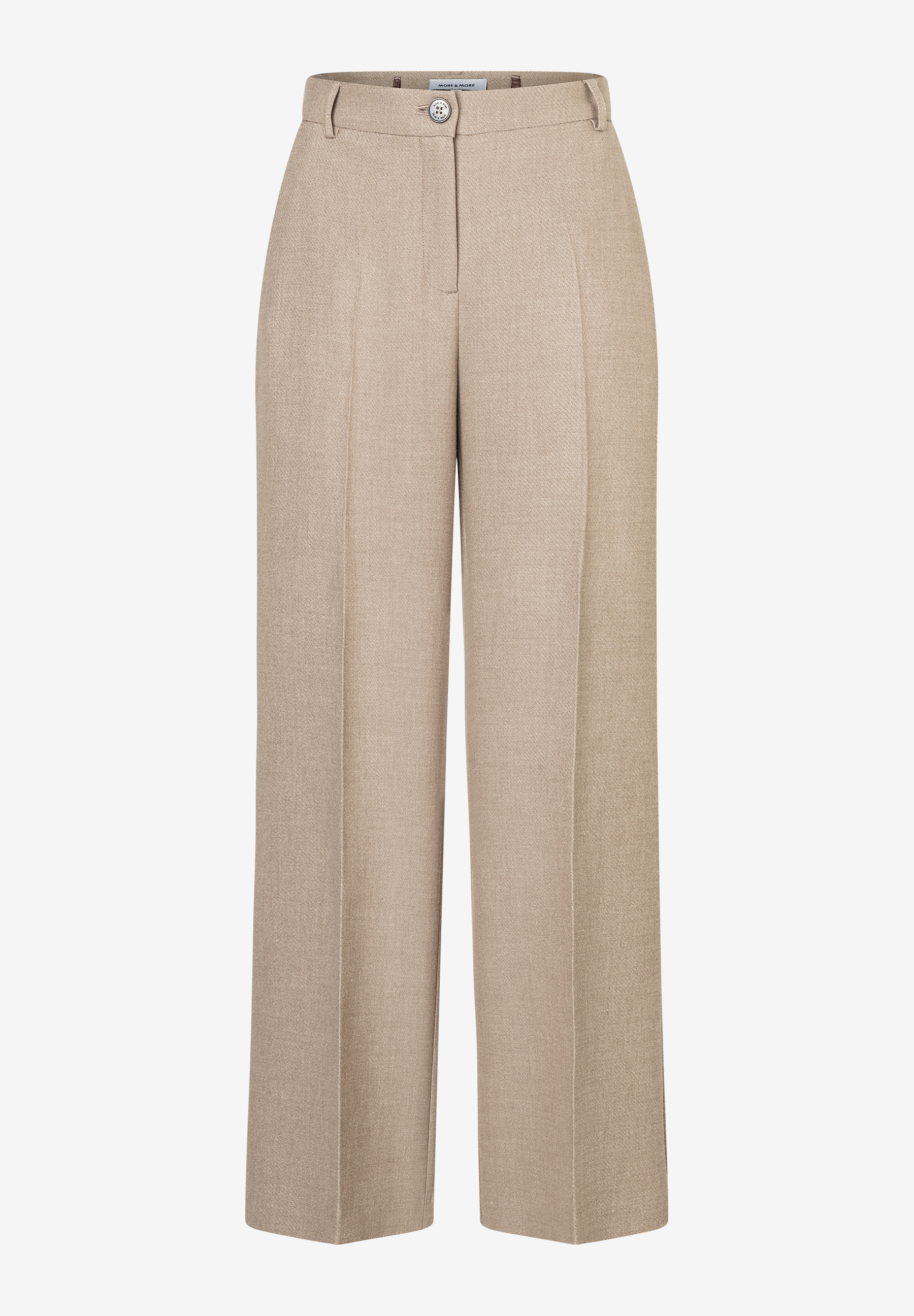Eine beige MORE & MORE Webware Hose, die angenehmen Tragekomfort bietet. Eine beige MORE & MORE Webware Hose, die angenehmen Tragekomfort bietet.