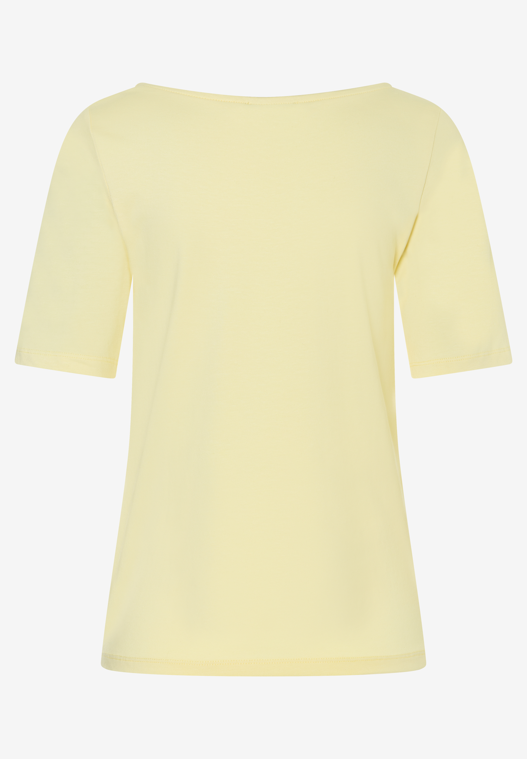MORE & MORE gelbes T-Shirt aus elastischem Jersey. Rundhals und kurze Ärmel, für angenehmen Tragekomfort. MORE & MORE gelbes T-Shirt aus elastischem Jersey. Rundhals und kurze Ärmel, für angenehmen Tragekomfort.