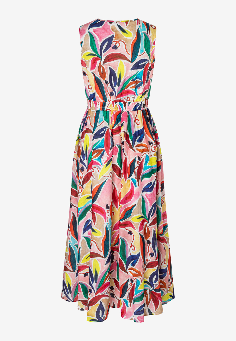 Ein ärmelloses, leichtes MORE & MORE Voile-Oberteil mit buntem Blätterprint. Ein ärmelloses, leichtes MORE & MORE Voile-Oberteil mit buntem Blätterprint.