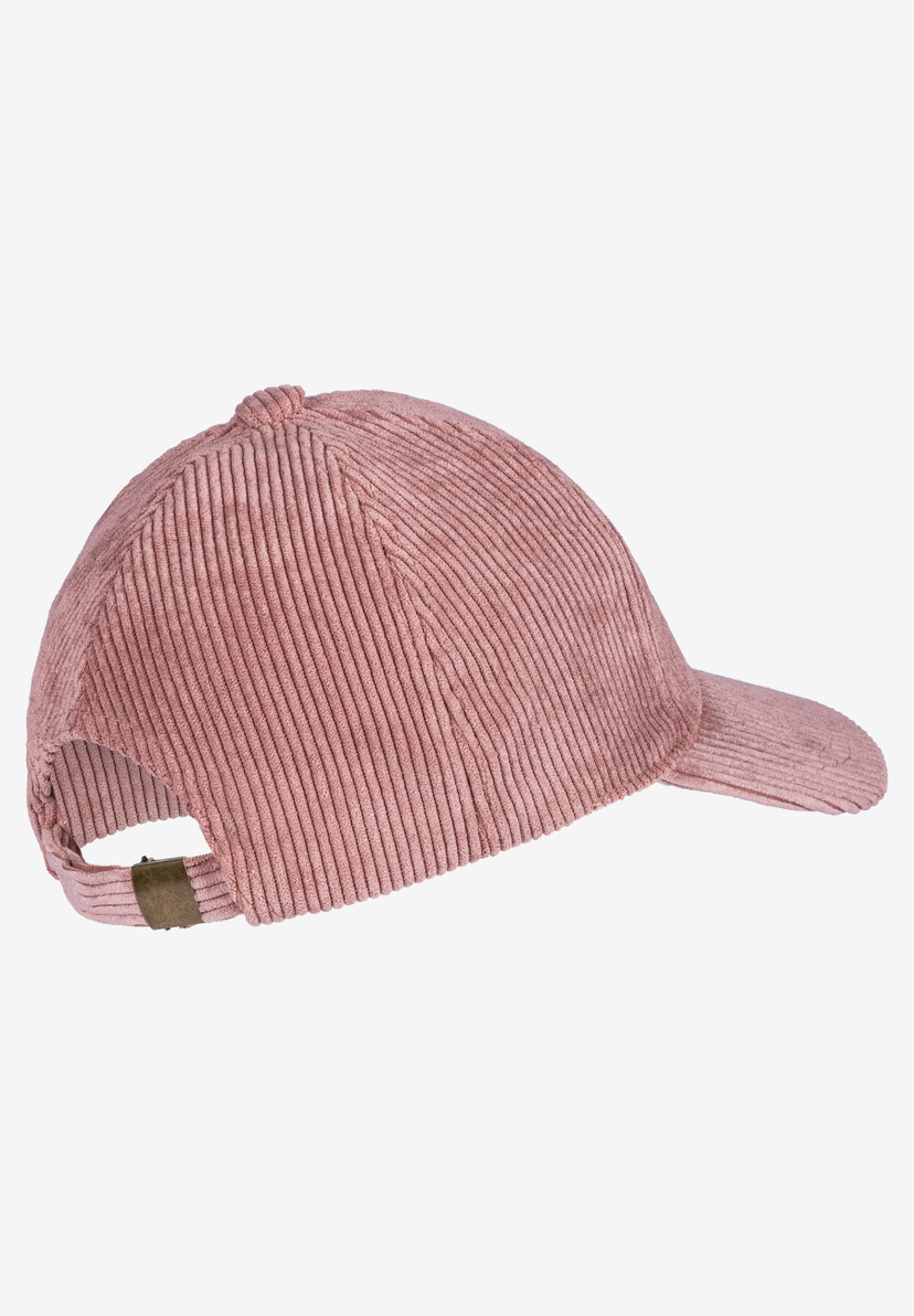 MORE & MORE Accessoire: Rosa Cord-Baseballcap mit verstellbarem Riemen und Metallschnalle. Stilvoll & bequem.