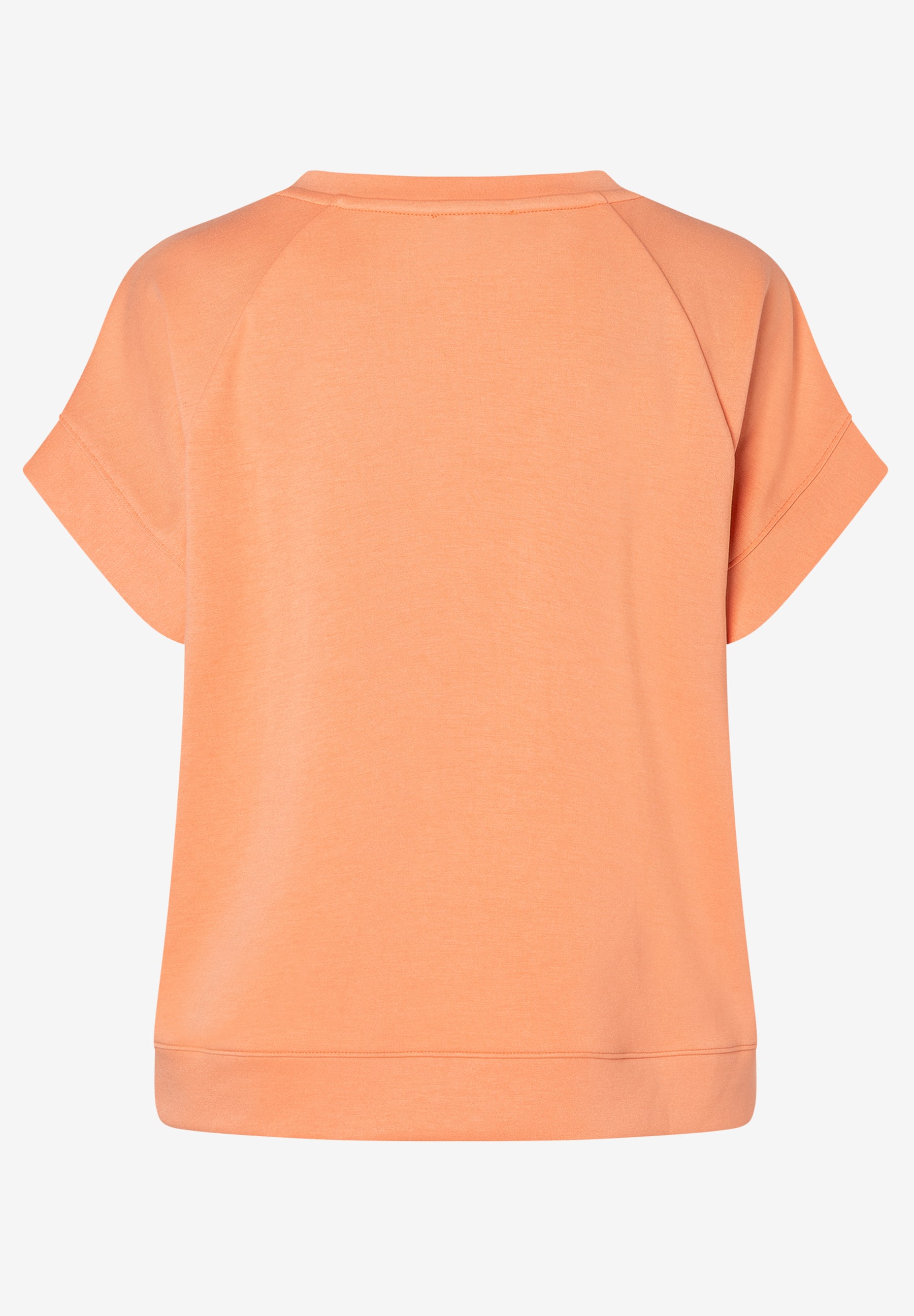 Ein lachsfarbenes MORE & MORE Sweatshirt mit kurzen Ärmeln. Angenehmer Tragekomfort und elastisches Material. Ein lachsfarbenes MORE & MORE Sweatshirt mit kurzen Ärmeln. Angenehmer Tragekomfort und elastisches Material.