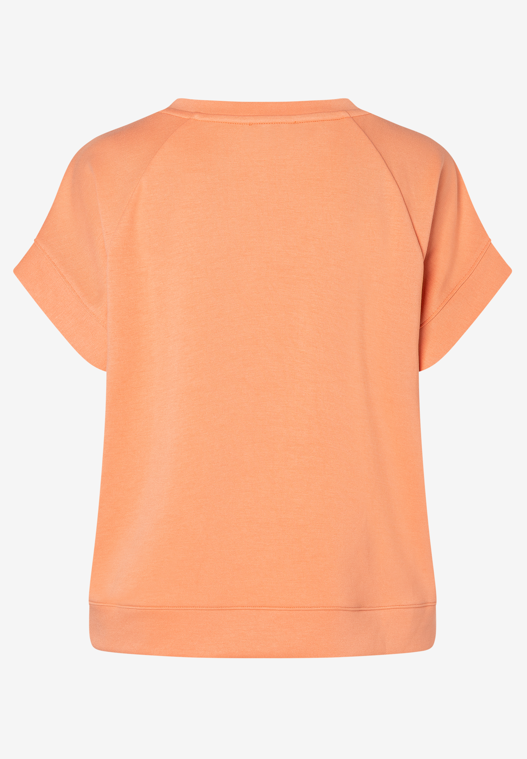 Ein lachsfarbenes MORE & MORE Sweatshirt mit kurzen Ärmeln. Angenehmer Tragekomfort und elastisches Material. Ein lachsfarbenes MORE & MORE Sweatshirt mit kurzen Ärmeln. Angenehmer Tragekomfort und elastisches Material.