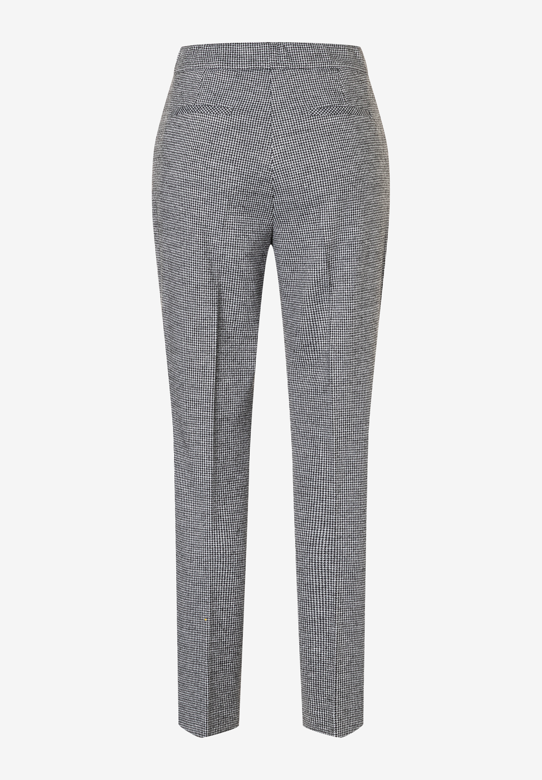 Eine MORE & MORE Jersey-Hose mit Hahnentrittmuster, elastisch und bequem, auf hellem Grund. Eine MORE & MORE Jersey-Hose mit Hahnentrittmuster, elastisch und bequem, auf hellem Grund.
