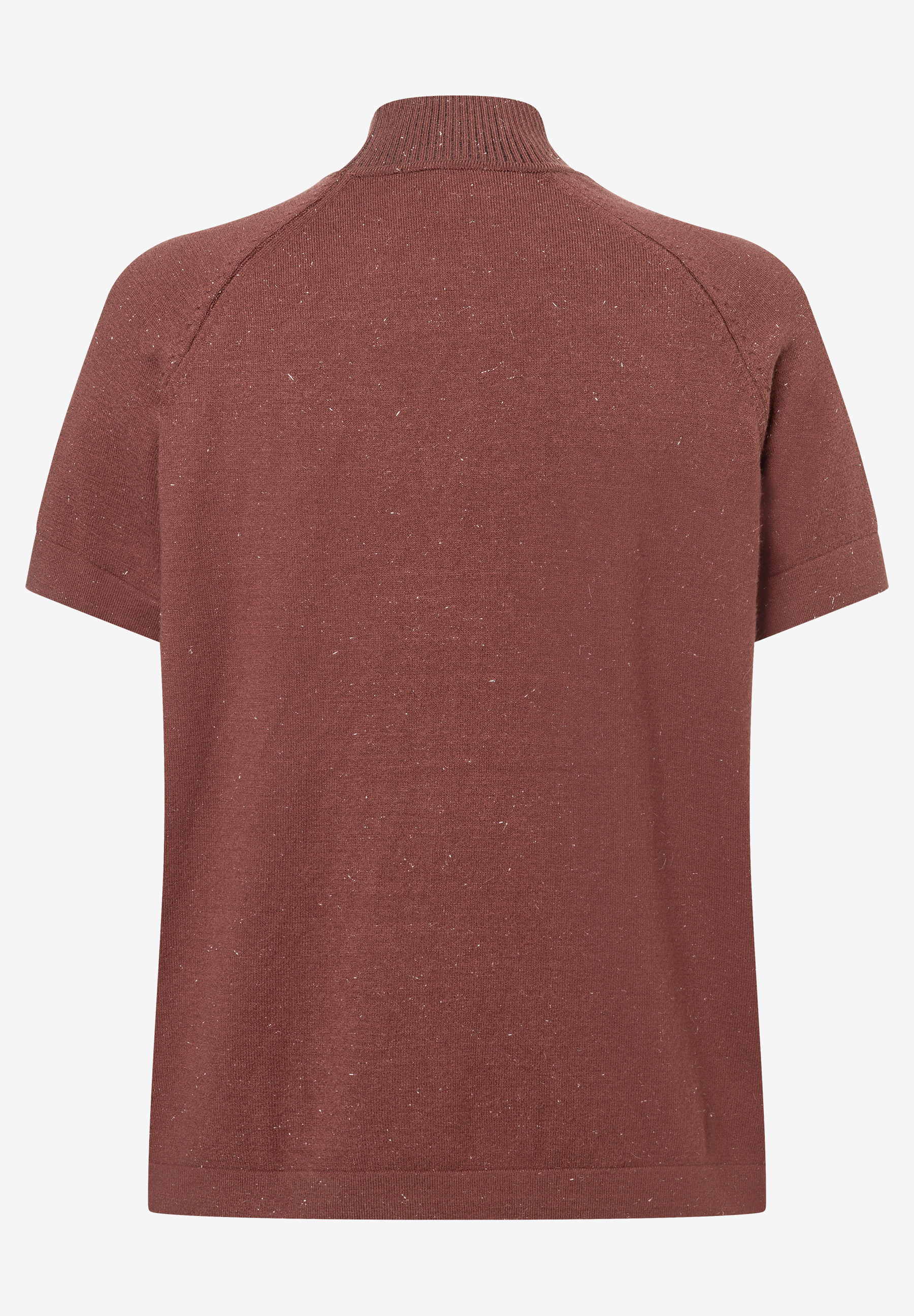 MORE & MORE Rippstrick-Pullover in Rot, kurzärmelig, mit Rollkragen und feiner Punktierung, hautfreundlich und elastisch. MORE & MORE Rippstrick-Pullover in Rot, kurzärmelig, mit Rollkragen und feiner Punktierung, hautfreundlich und elastisch.