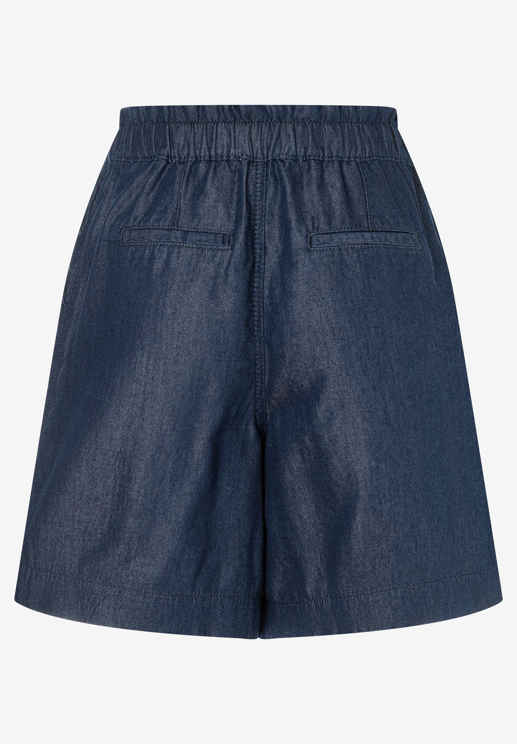MORE & MORE Jeans: Bequeme, hautfreundliche Denim-Shorts in Dunkelblau, mit Gummizugbund und Gesäßtaschen. MORE & MORE Jeans: Bequeme, hautfreundliche Denim-Shorts in Dunkelblau, mit Gummizugbund und Gesäßtaschen.