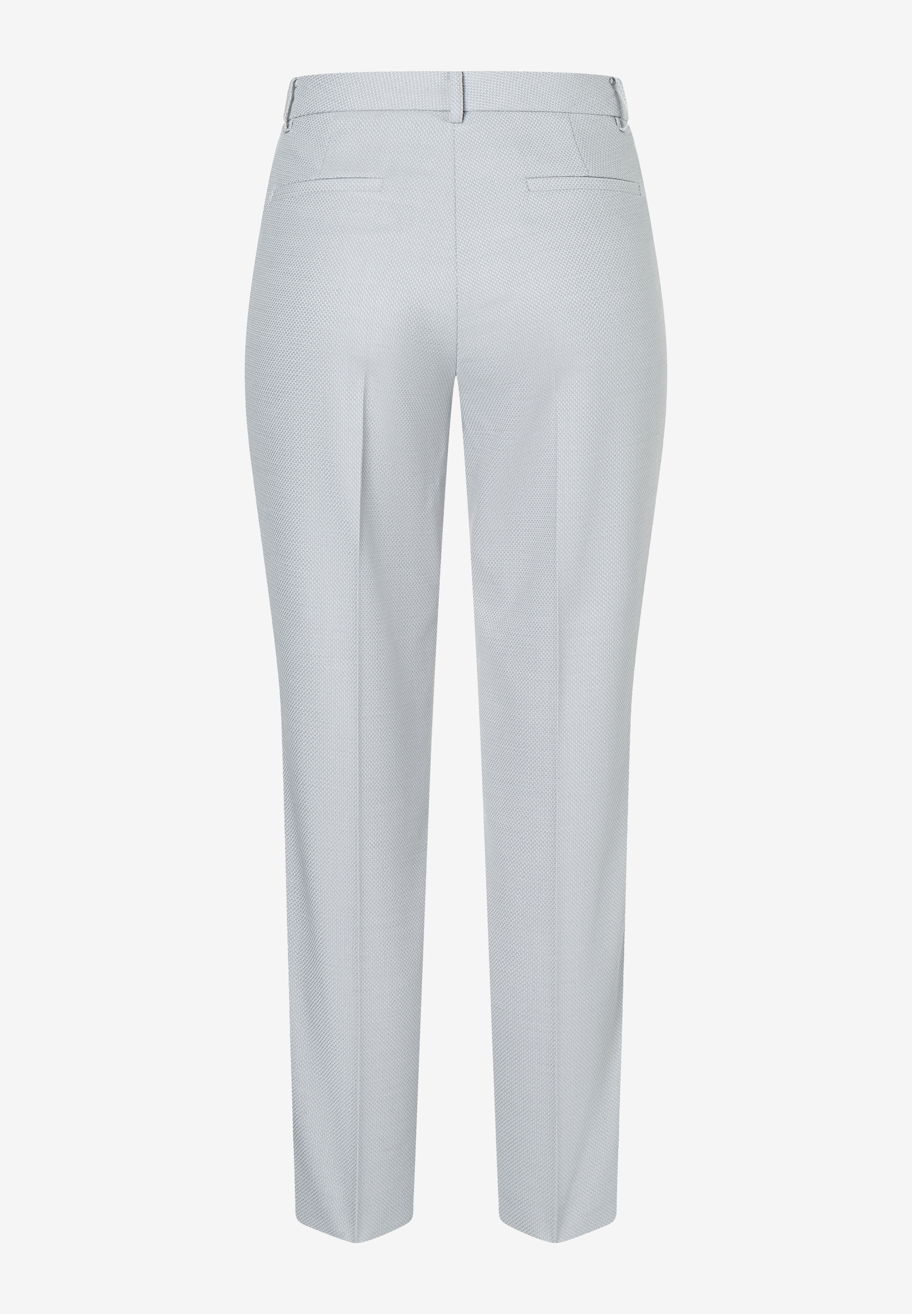 Die MORE & MORE Hose/Jeans in Piqué- und Stretch-Qualität von hinten zeigt zwei Gesäßtaschen und einen hellen Farbton. Die MORE & MORE Hose/Jeans in Piqué- und Stretch-Qualität von hinten zeigt zwei Gesäßtaschen und einen hellen Farbton.