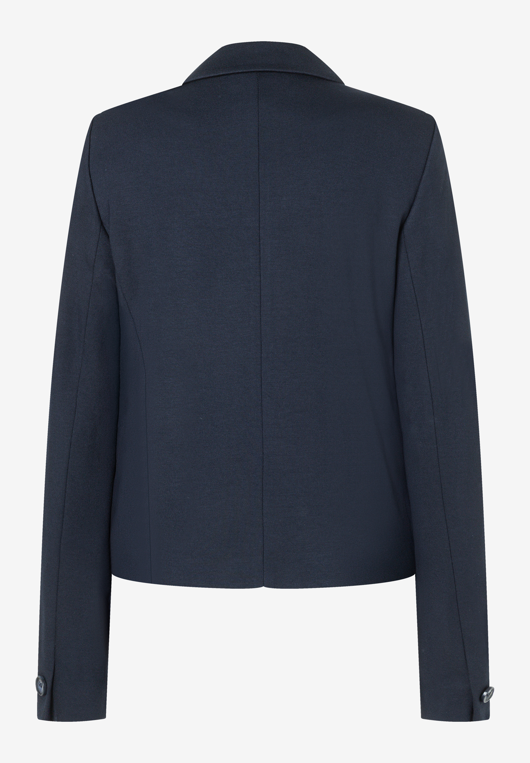 MORE & MORE Damen Blazer aus Jersey in Marineblau, Rückansicht. Angenehmer Tragekomfort, elastisch. MORE & MORE Damen Blazer aus Jersey in Marineblau, Rückansicht. Angenehmer Tragekomfort, elastisch.