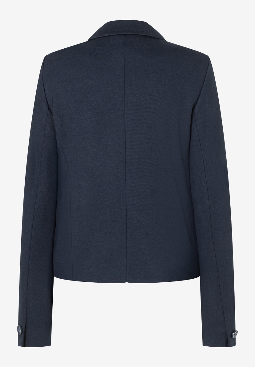 MORE & MORE Damen Blazer aus Jersey in Marineblau, Rückansicht. Angenehmer Tragekomfort, elastisch. MORE & MORE Damen Blazer aus Jersey in Marineblau, Rückansicht. Angenehmer Tragekomfort, elastisch.