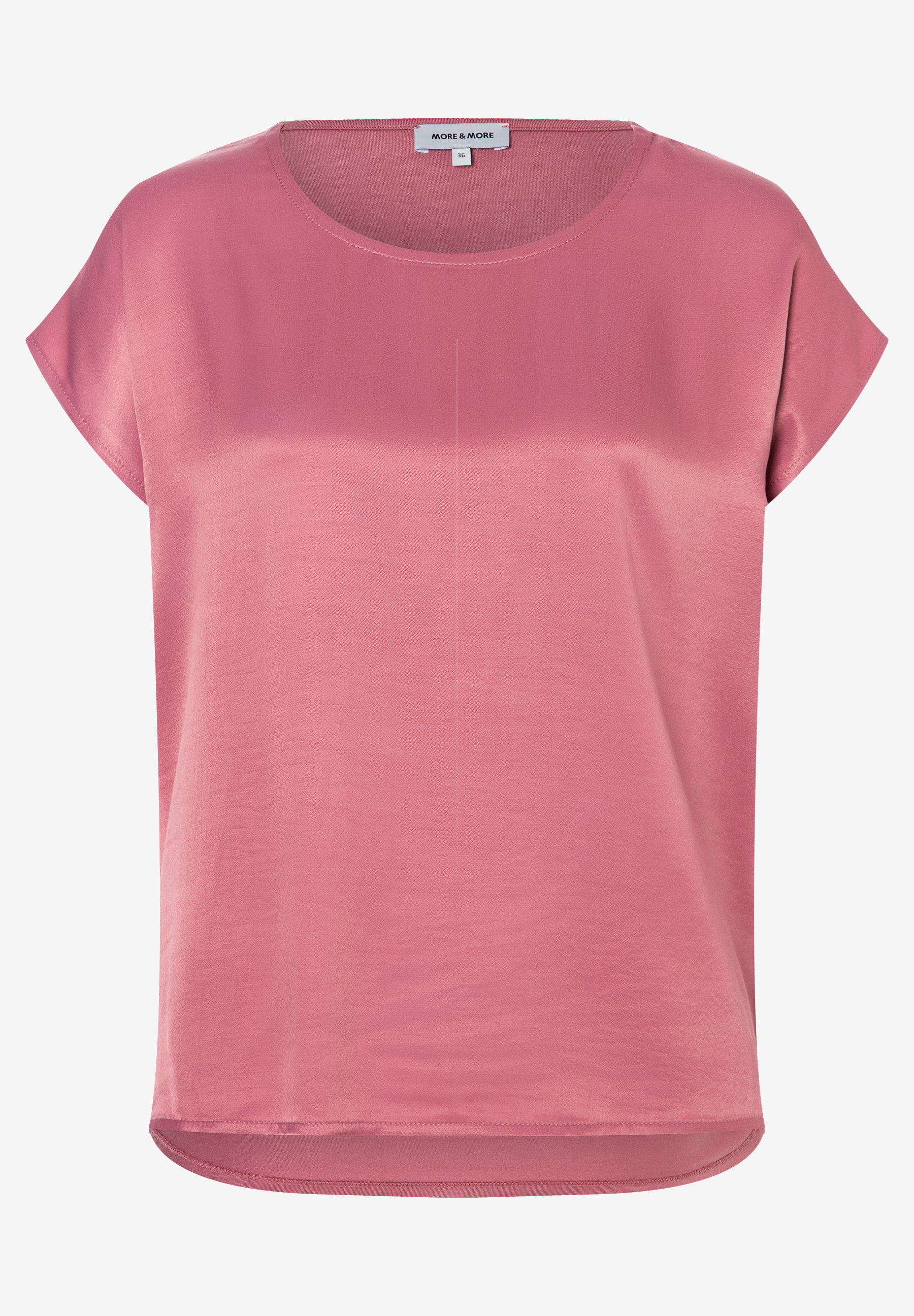 MORE & MORE T-Shirt aus Satin und Jersey in Rosa. Angenehmer Tragekomfort, elastisch, hautfreundlich. MORE & MORE T-Shirt aus Satin und Jersey in Rosa. Angenehmer Tragekomfort, elastisch, hautfreundlich.