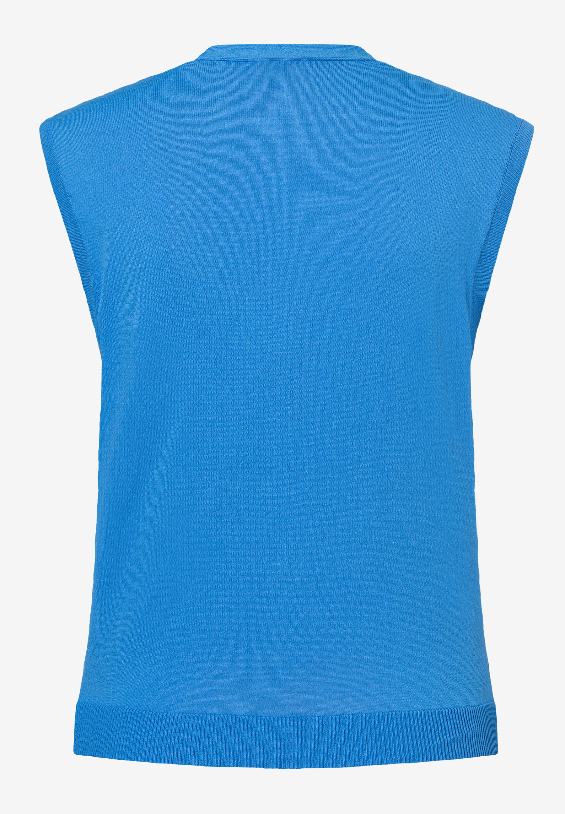 MORE & MORE Feinstrick-Pullover in leuchtendem Blau, hinten, angenehm auf der Haut, elastisch und hautfreundlich. MORE & MORE Feinstrick-Pullover in leuchtendem Blau, hinten, angenehm auf der Haut, elastisch und hautfreundlich.