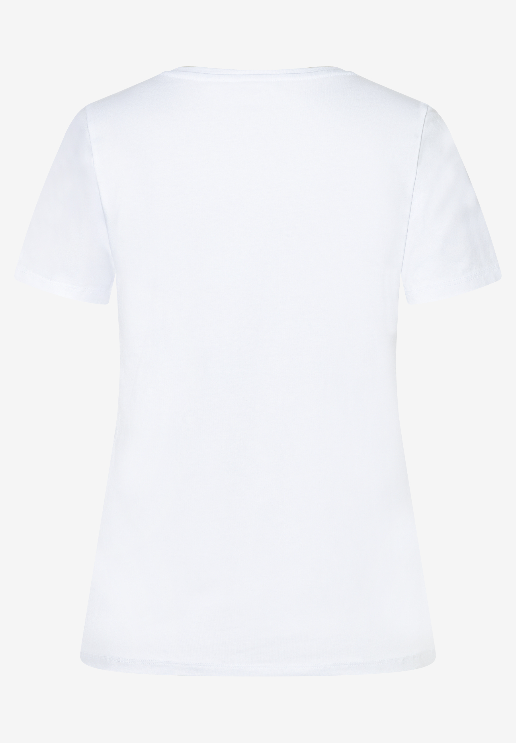 Ein weißes MORE & MORE T-Shirt mit kurzem Arm und Rundhals aus Jersey. Ein weißes MORE & MORE T-Shirt mit kurzem Arm und Rundhals aus Jersey.