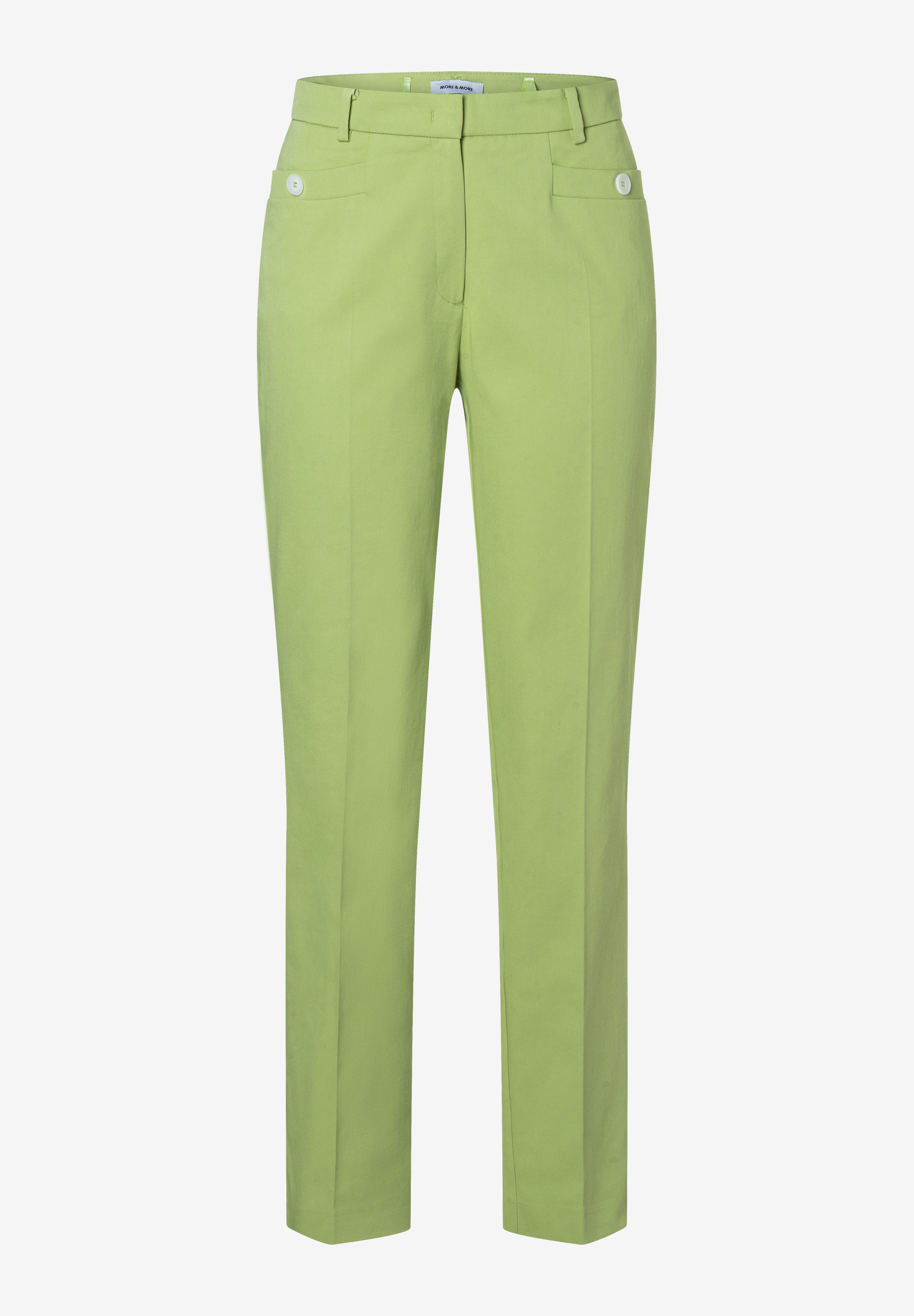 Grüne MORE & MORE Gabardine-Hose aus Baumwollmischung mit angenehmem, elastischem Tragekomfort. Grüne MORE & MORE Gabardine-Hose aus Baumwollmischung mit angenehmem, elastischem Tragekomfort.