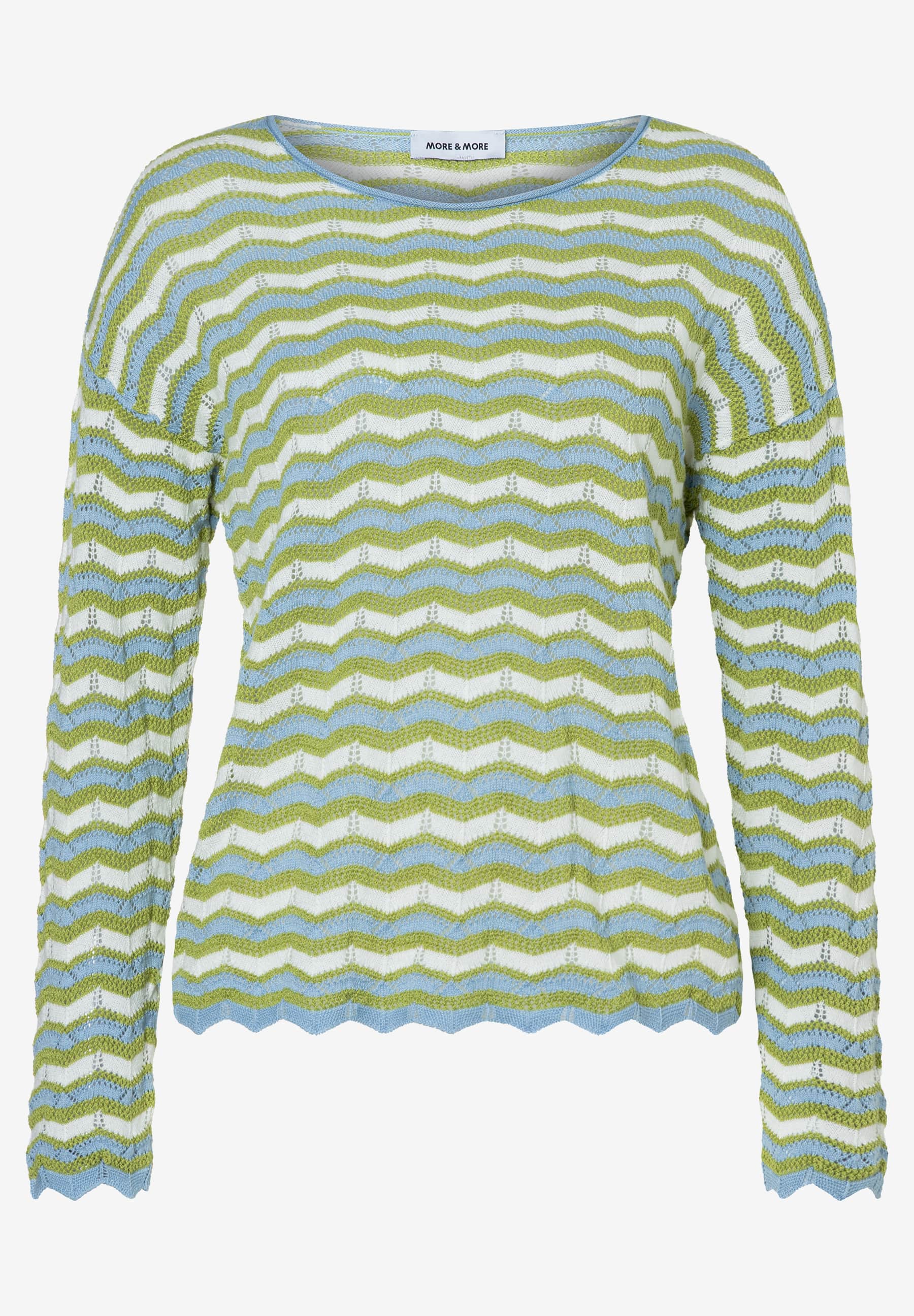 Pullover mit Wellen-Streifen