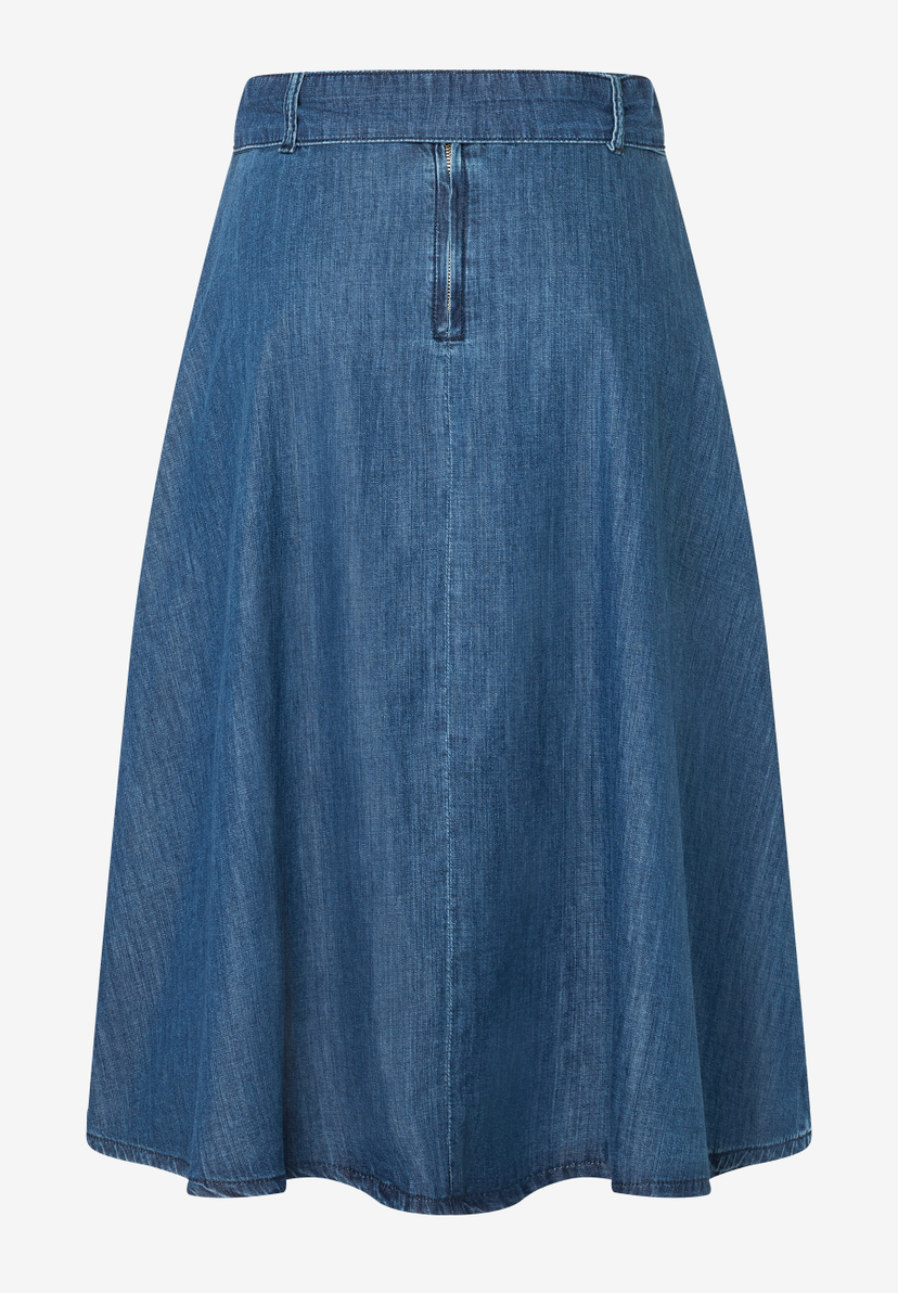 Ein MORE & MORE Rock aus Denimstoff mit angenehmem Tragekomfort. Ein MORE & MORE Rock aus Denimstoff mit angenehmem Tragekomfort.