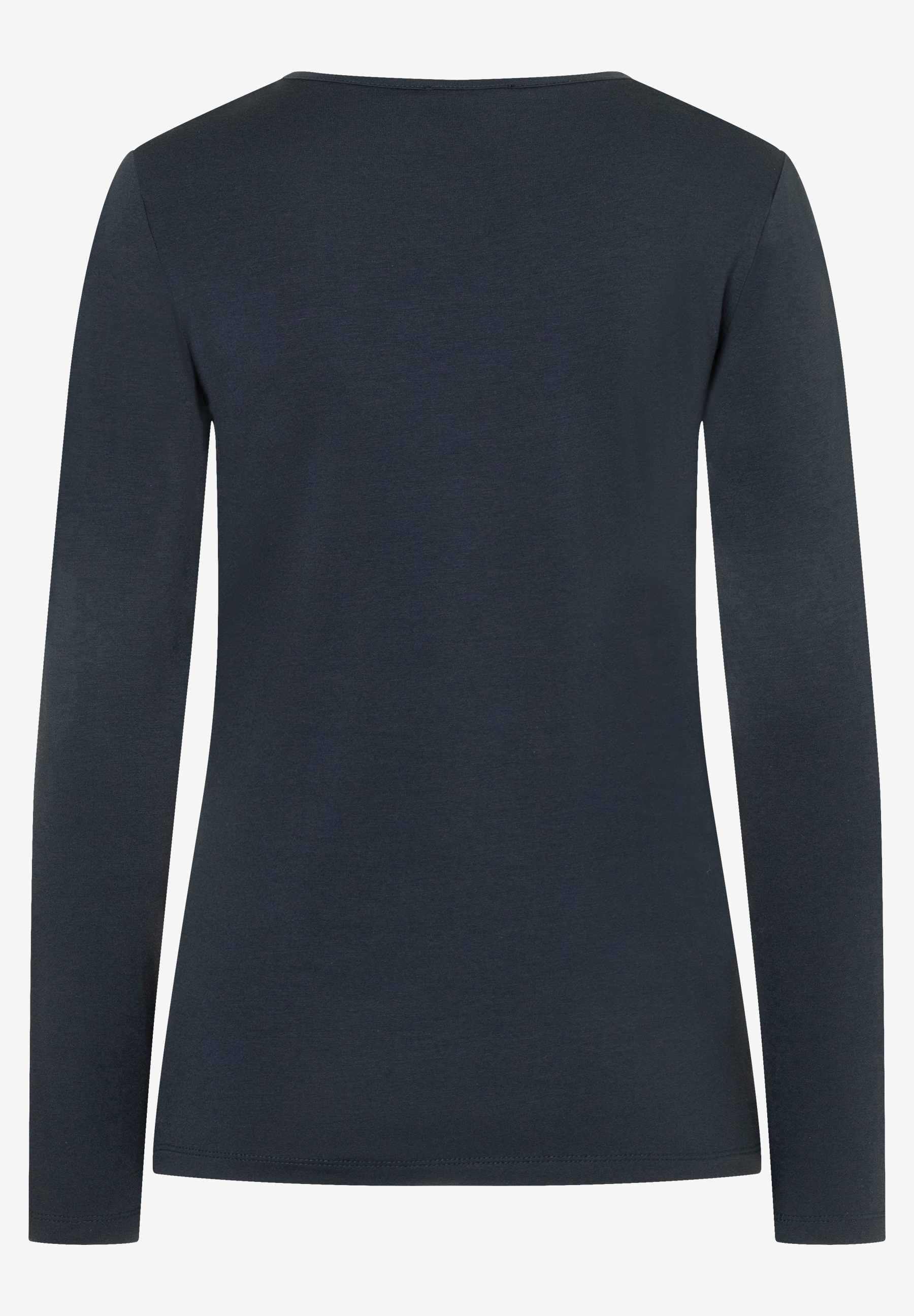 MORE & MORE Damen-Oberteil in Dunkelblau, angenehm weich und elastisch durch Jersey-Material, Rückseite MORE & MORE Damen-Oberteil in Dunkelblau, angenehm weich und elastisch durch Jersey-Material, Rückseite
