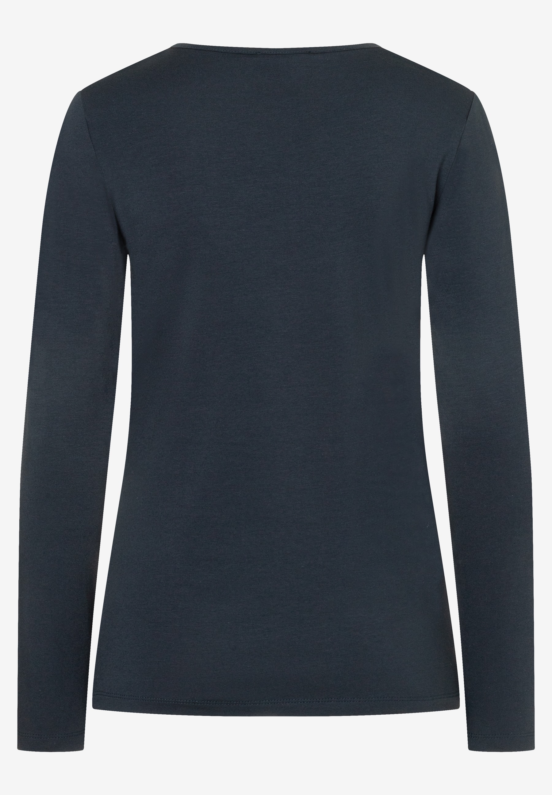 MORE & MORE Damen-Oberteil in Dunkelblau, angenehm weich und elastisch durch Jersey-Material, Rückseite MORE & MORE Damen-Oberteil in Dunkelblau, angenehm weich und elastisch durch Jersey-Material, Rückseite