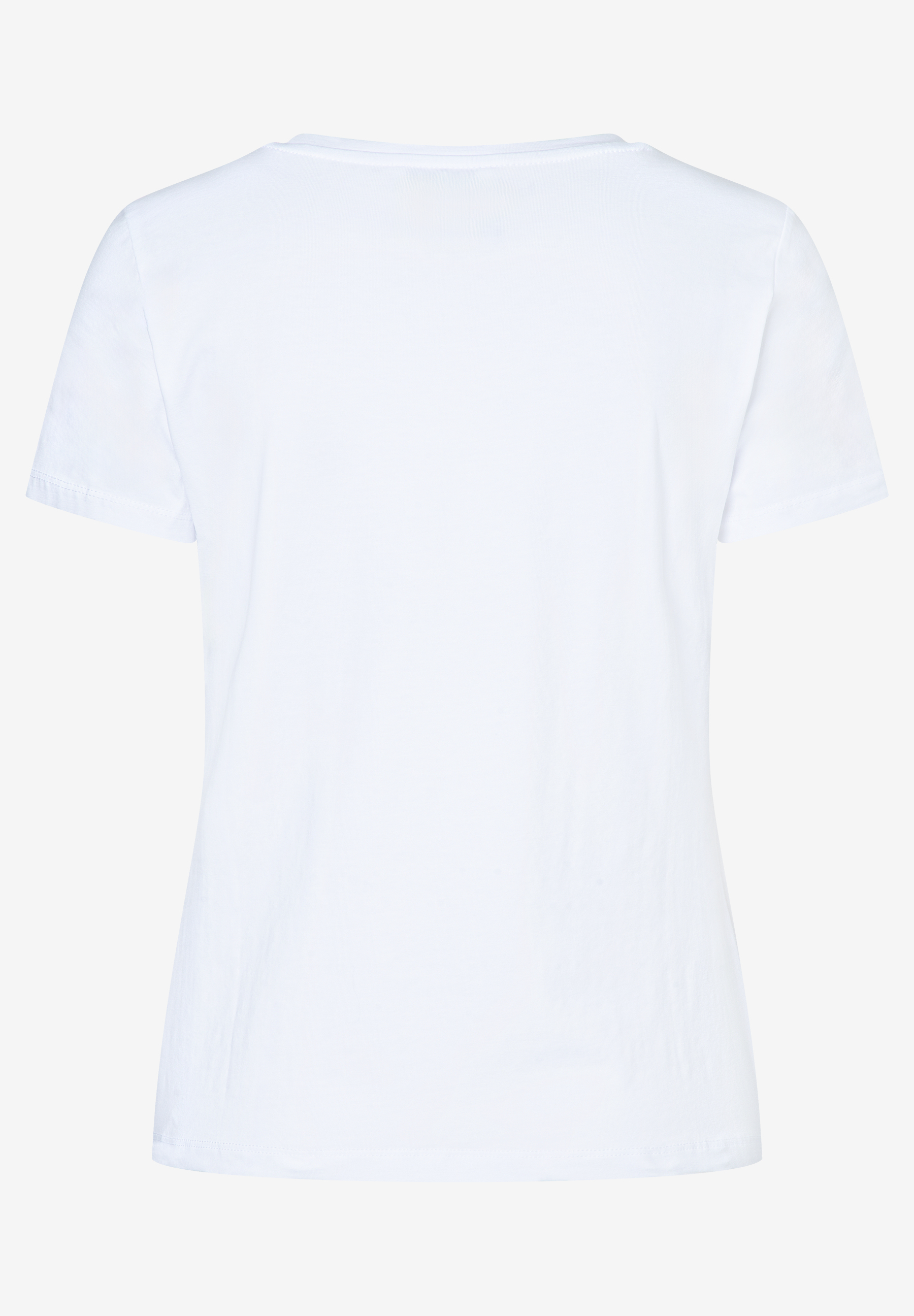 Ein weißes MORE & MORE T-Shirt aus Jersey mit kurzem Arm für Damen. Angenehmer, elastischer Tragekomfort. Ein weißes MORE & MORE T-Shirt aus Jersey mit kurzem Arm für Damen. Angenehmer, elastischer Tragekomfort.